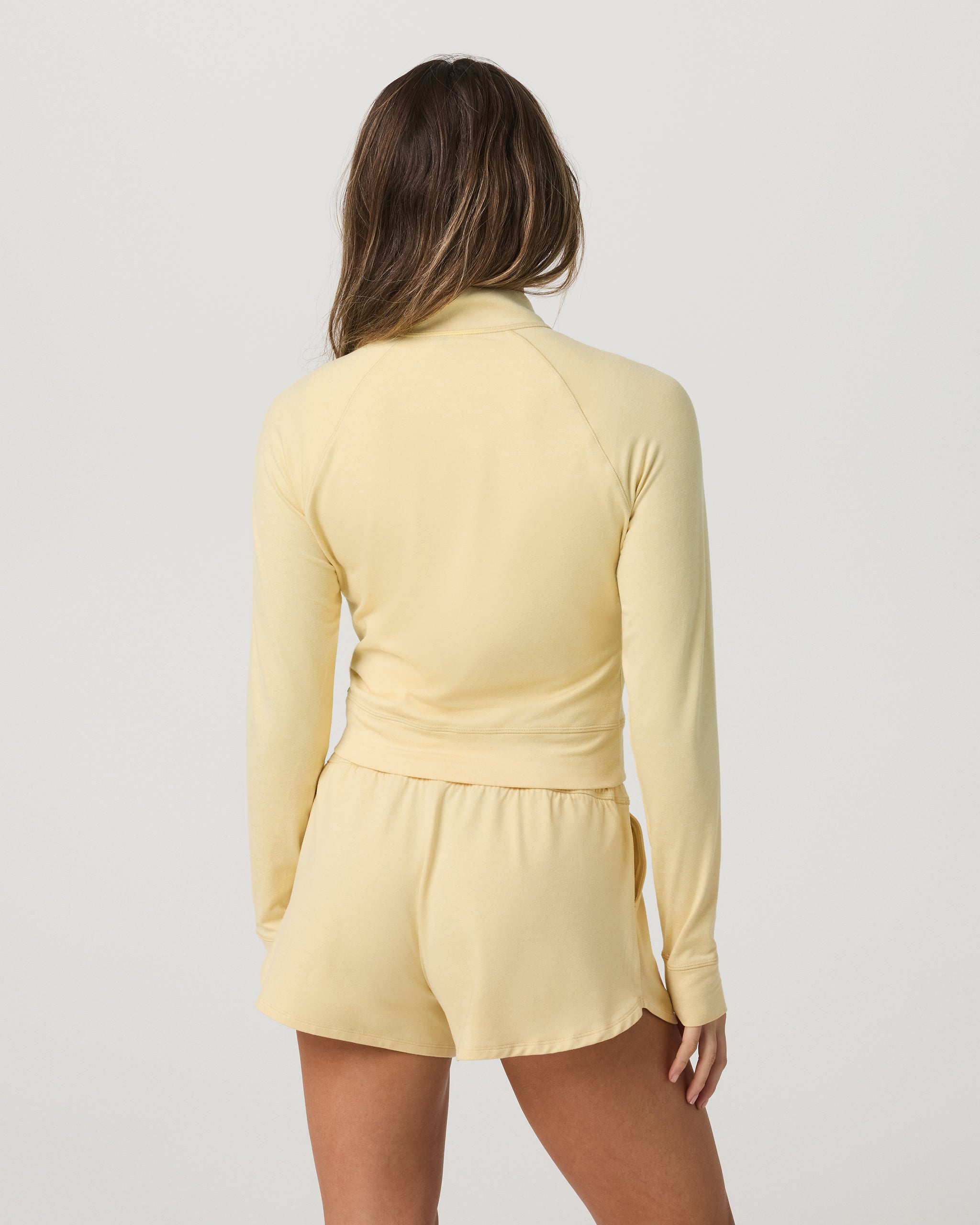 Halo Mini Track Jacket | Lemon Snap Heather - Image 3