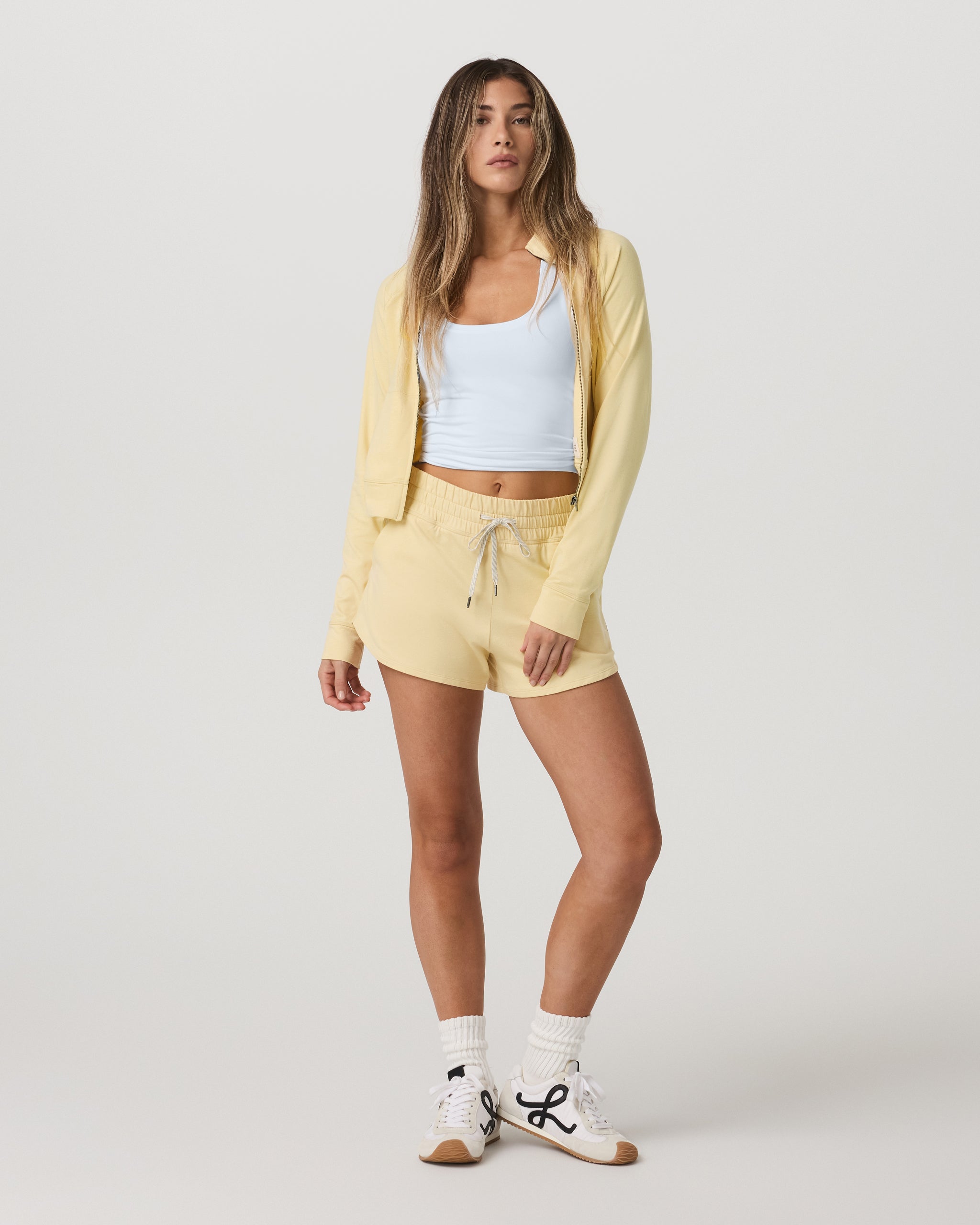 Halo Mini Track Jacket | Lemon Snap Heather - Image 4