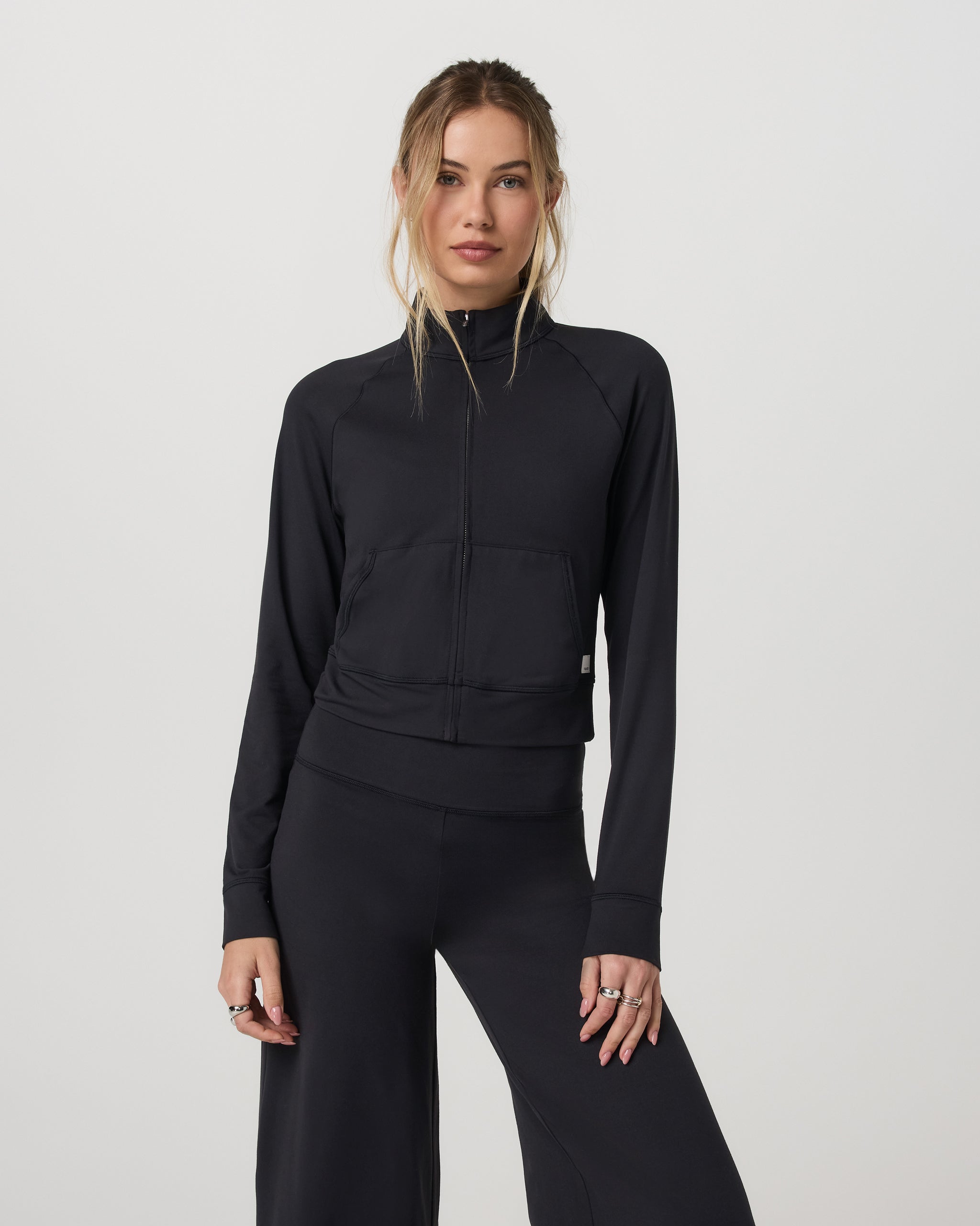 Halo Mini Track Jacket | Solid Black - Image 5