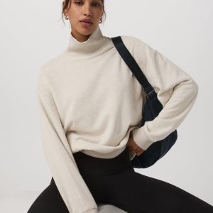 Sedona Mock Neck | Bone Heather