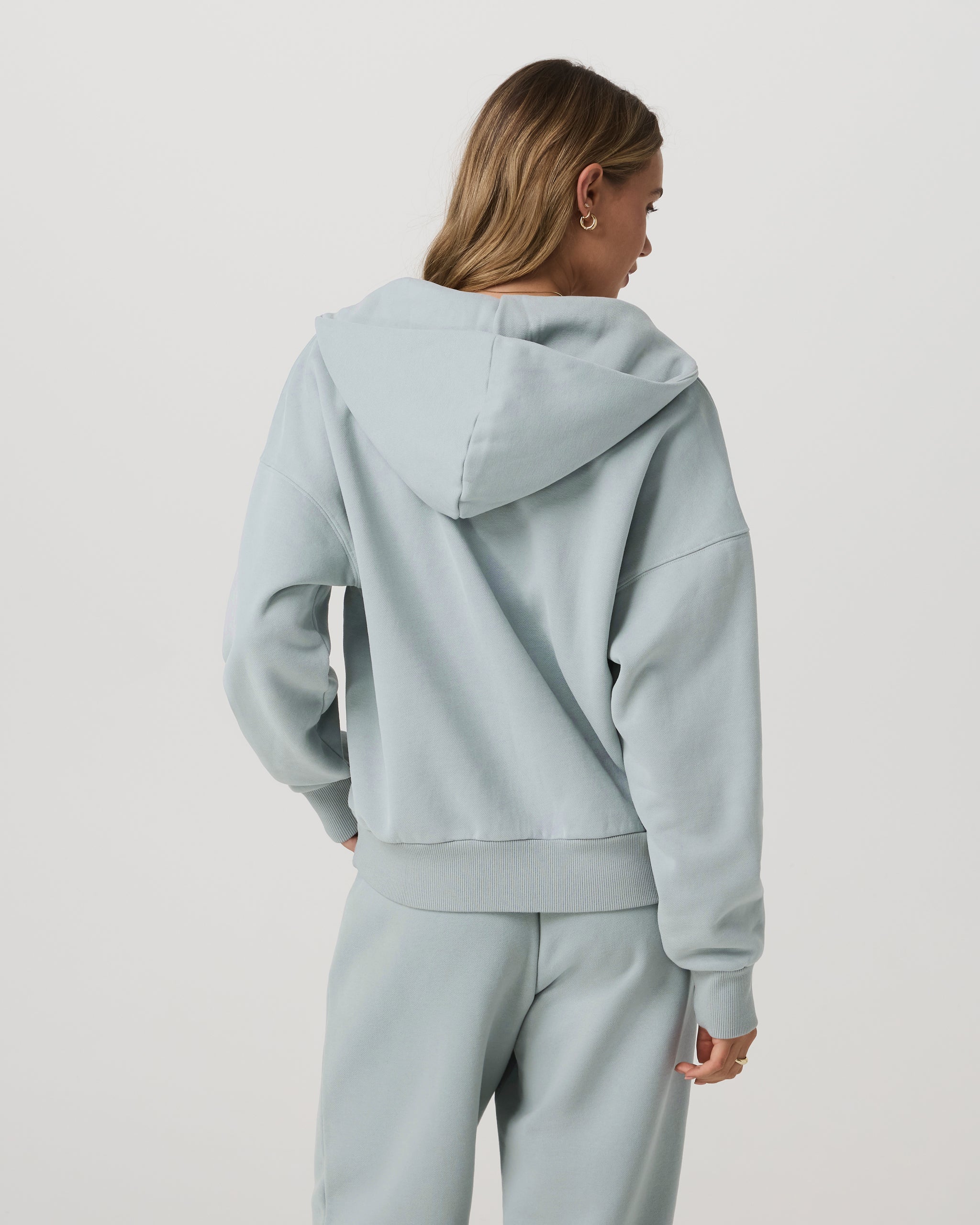 Restore Relaxed Half Zip Hoodie | Blue Haze - Image 3