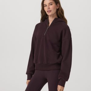 Restore Relaxed Half Zip Hoodie | Raisin
