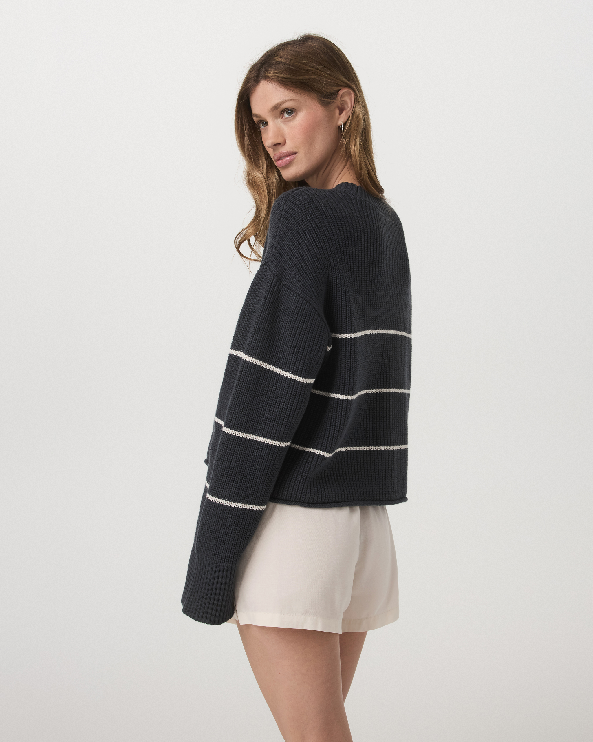 Montauk Crew | Navy Stripe - Image 3