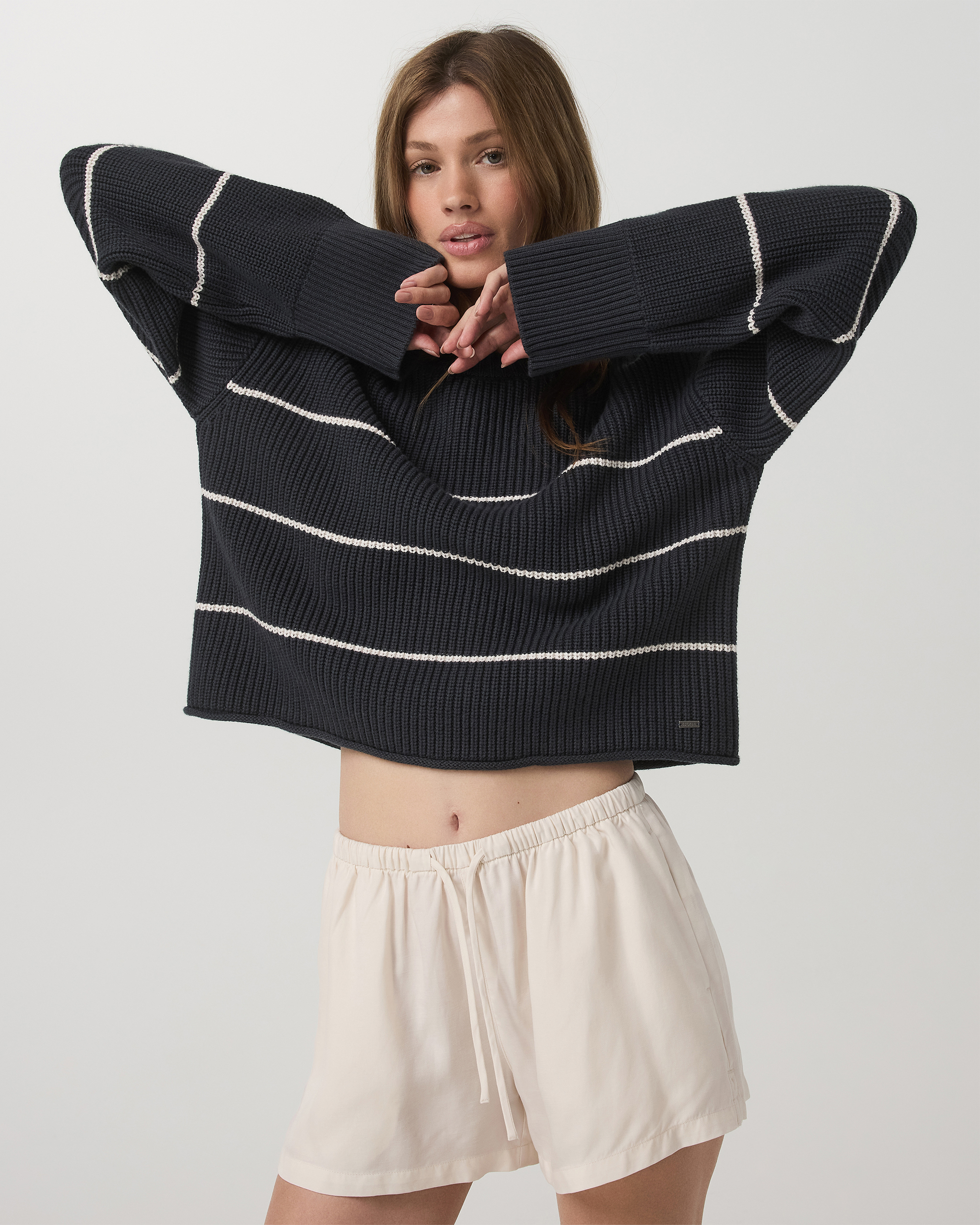 Montauk Crew | Navy Stripe - Image 2