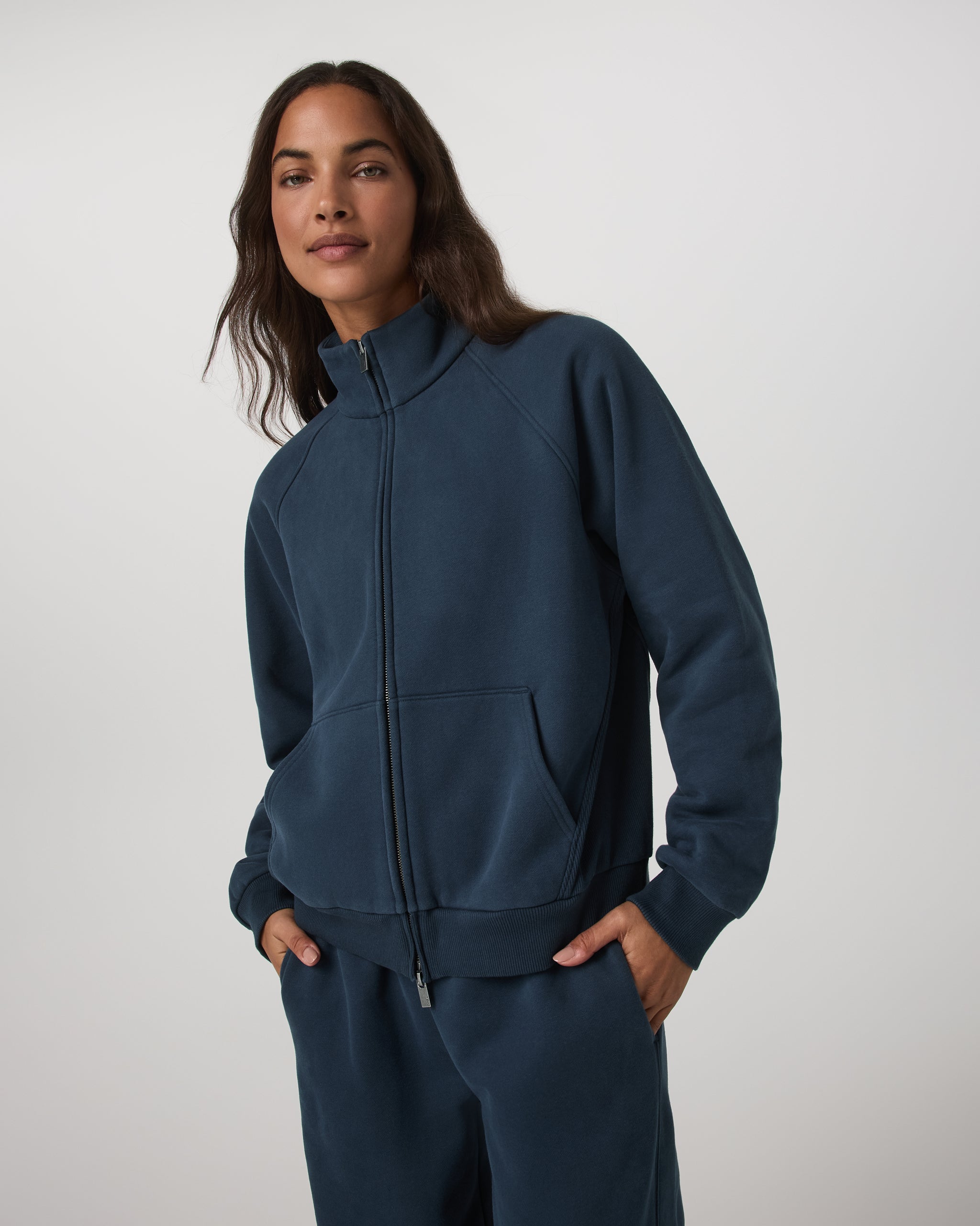 Restore Double Zip Sweatshirt | Ocean Blue - Image 6