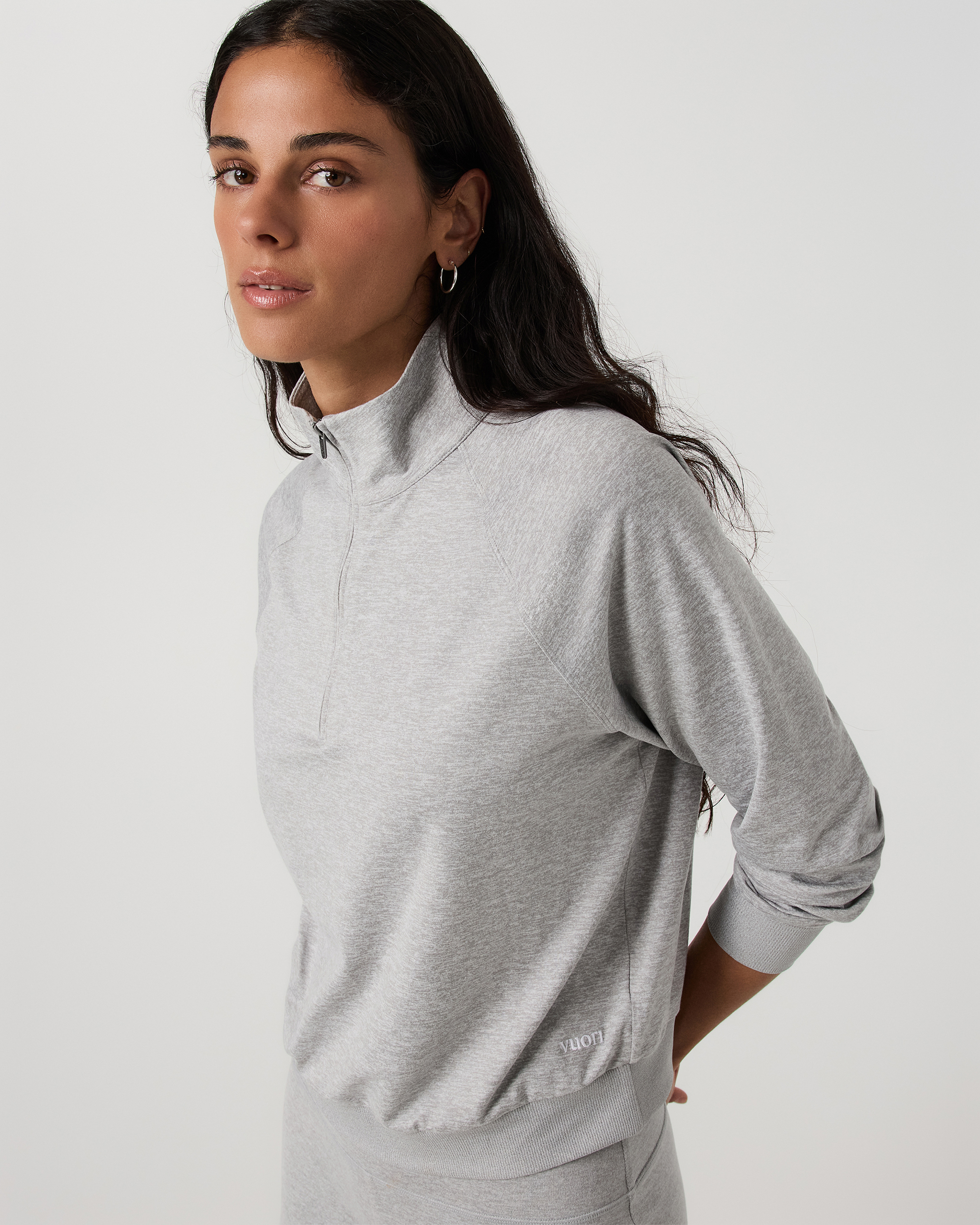 Halo Half Zip | Pale Grey Heather - Image 5