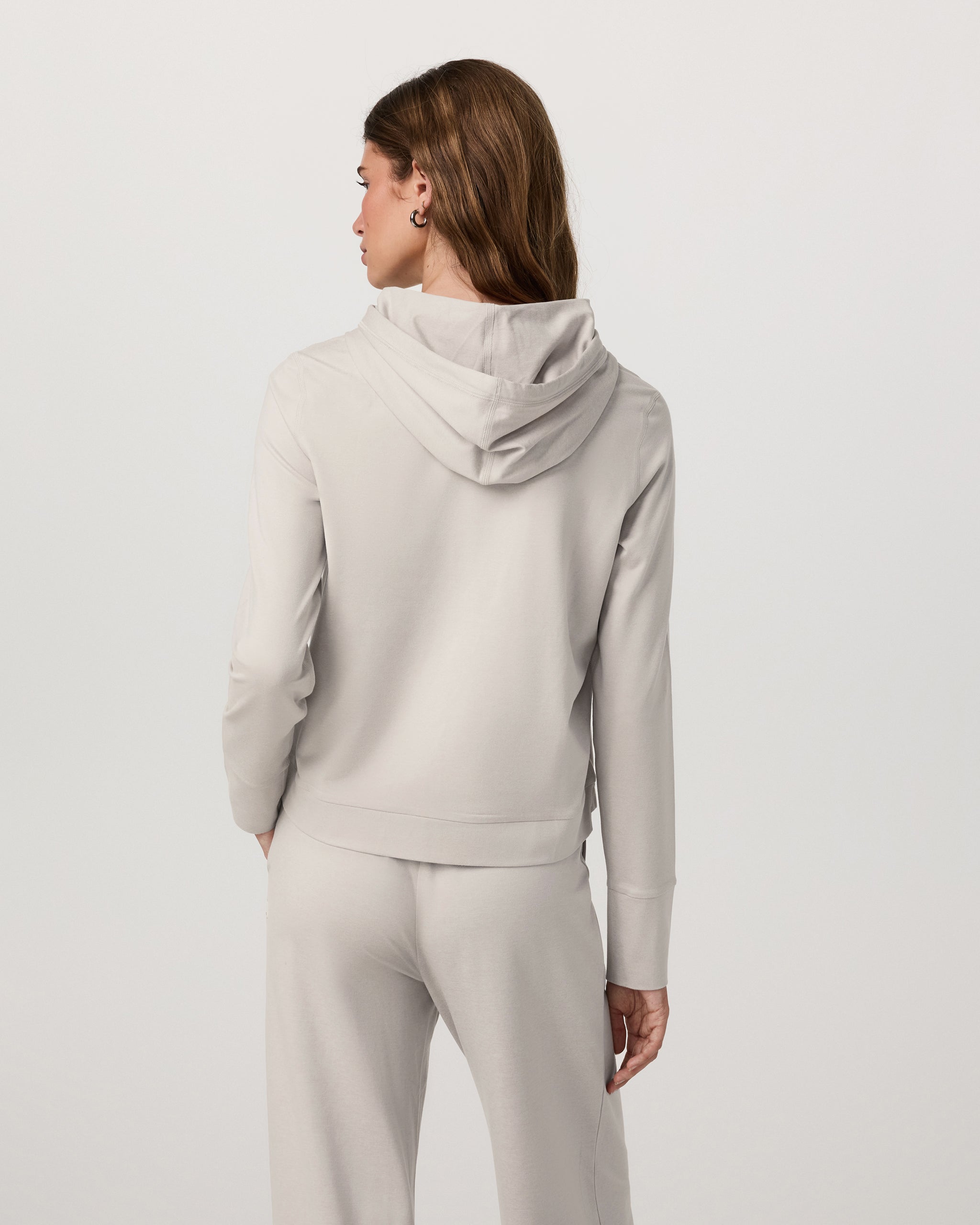 Halo Essential Hoodie | Ecru Heather - Image 3