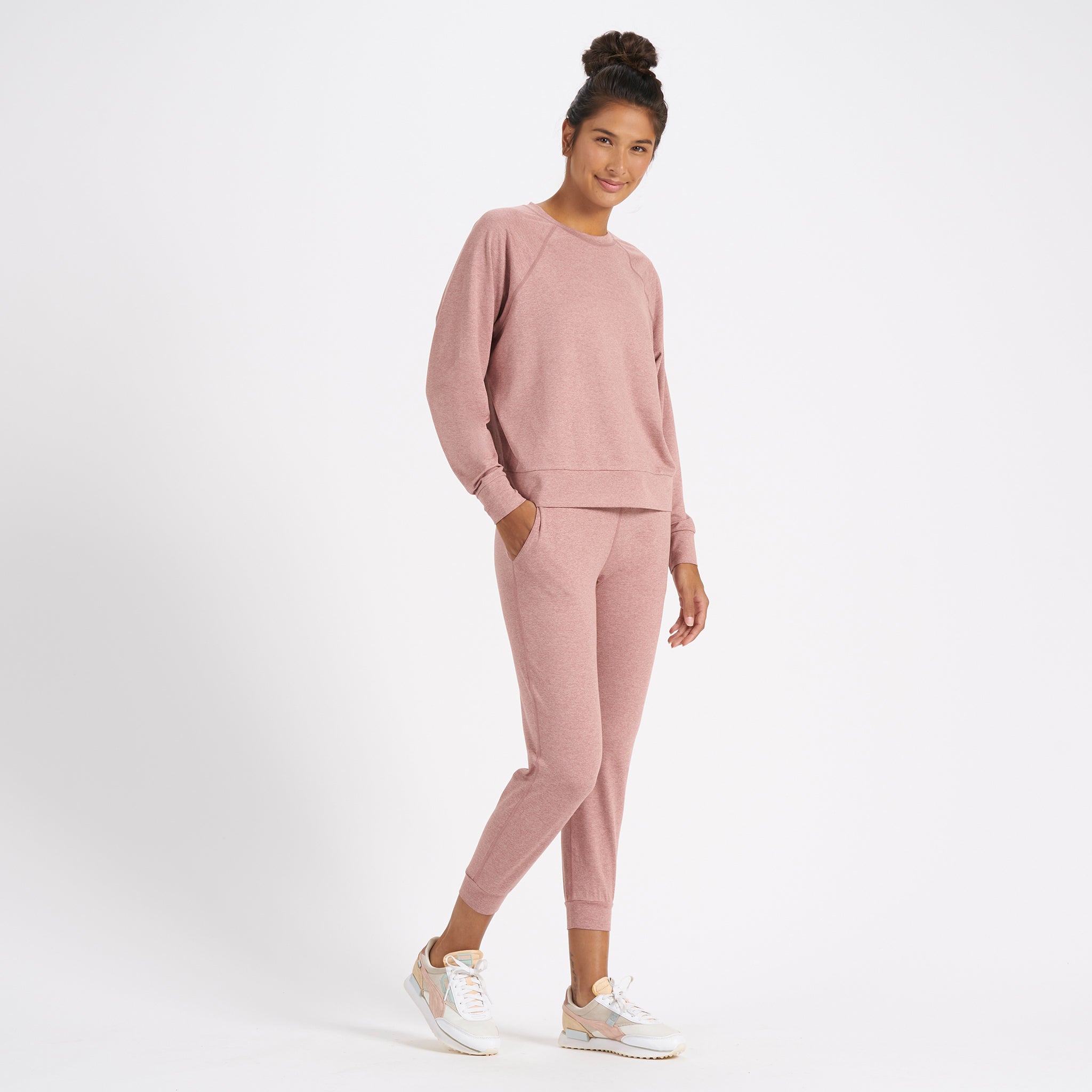Long-Sleeve Halo Crew | Burnt Clay Heather - Image 5