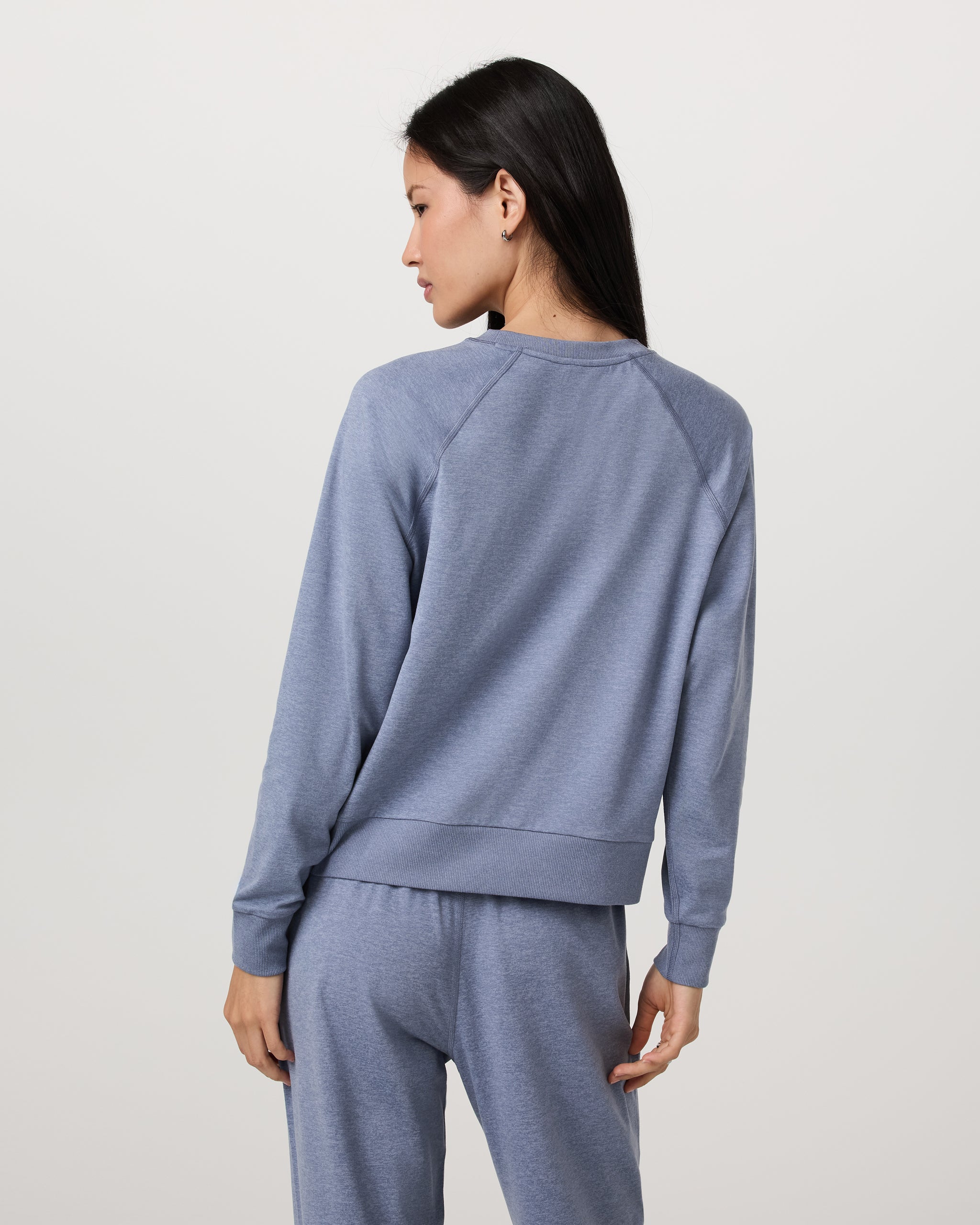 Long Sleeve Halo Crew | Blue Heron Heather - Image 3