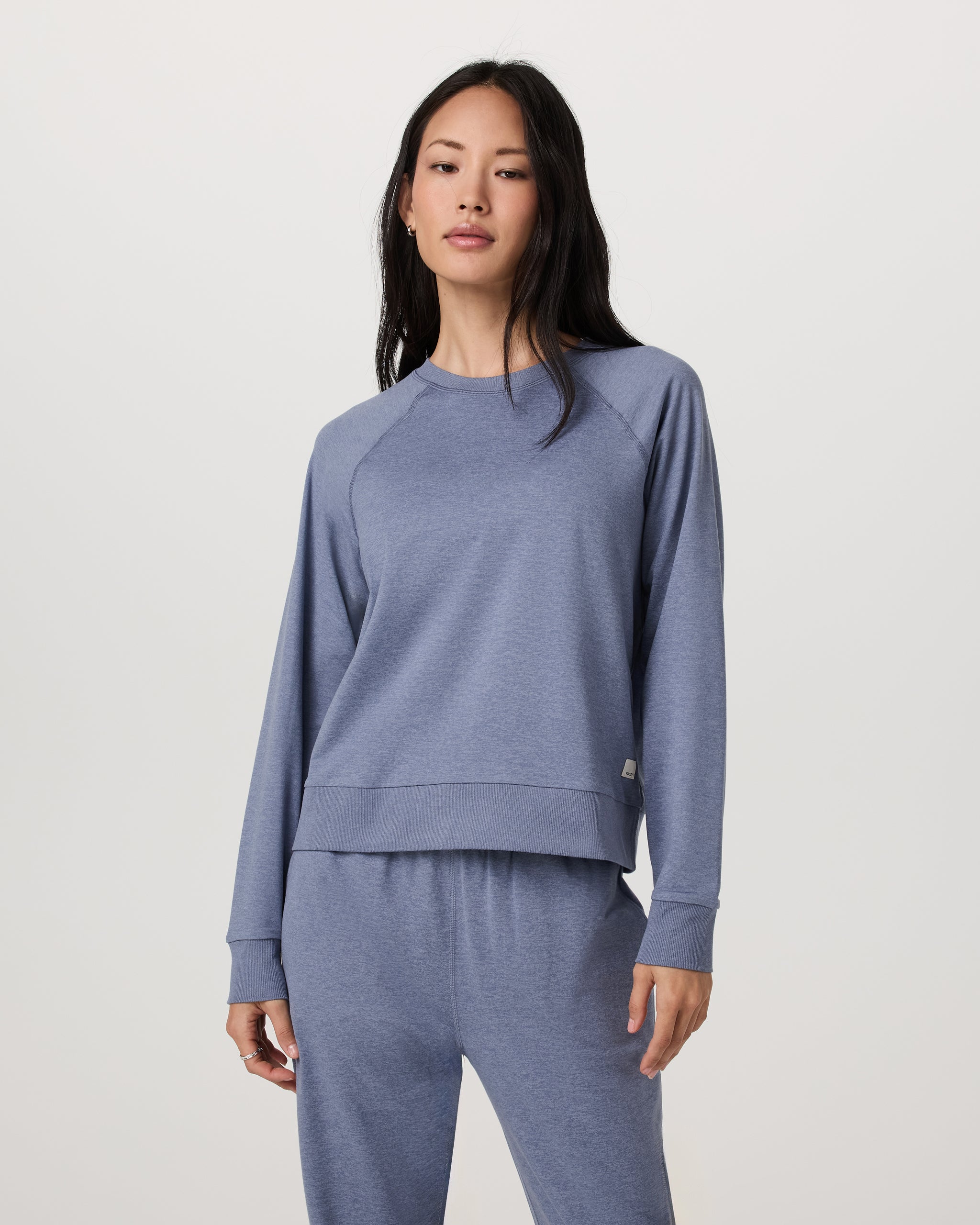 Long Sleeve Halo Crew | Blue Heron Heather - Image 5