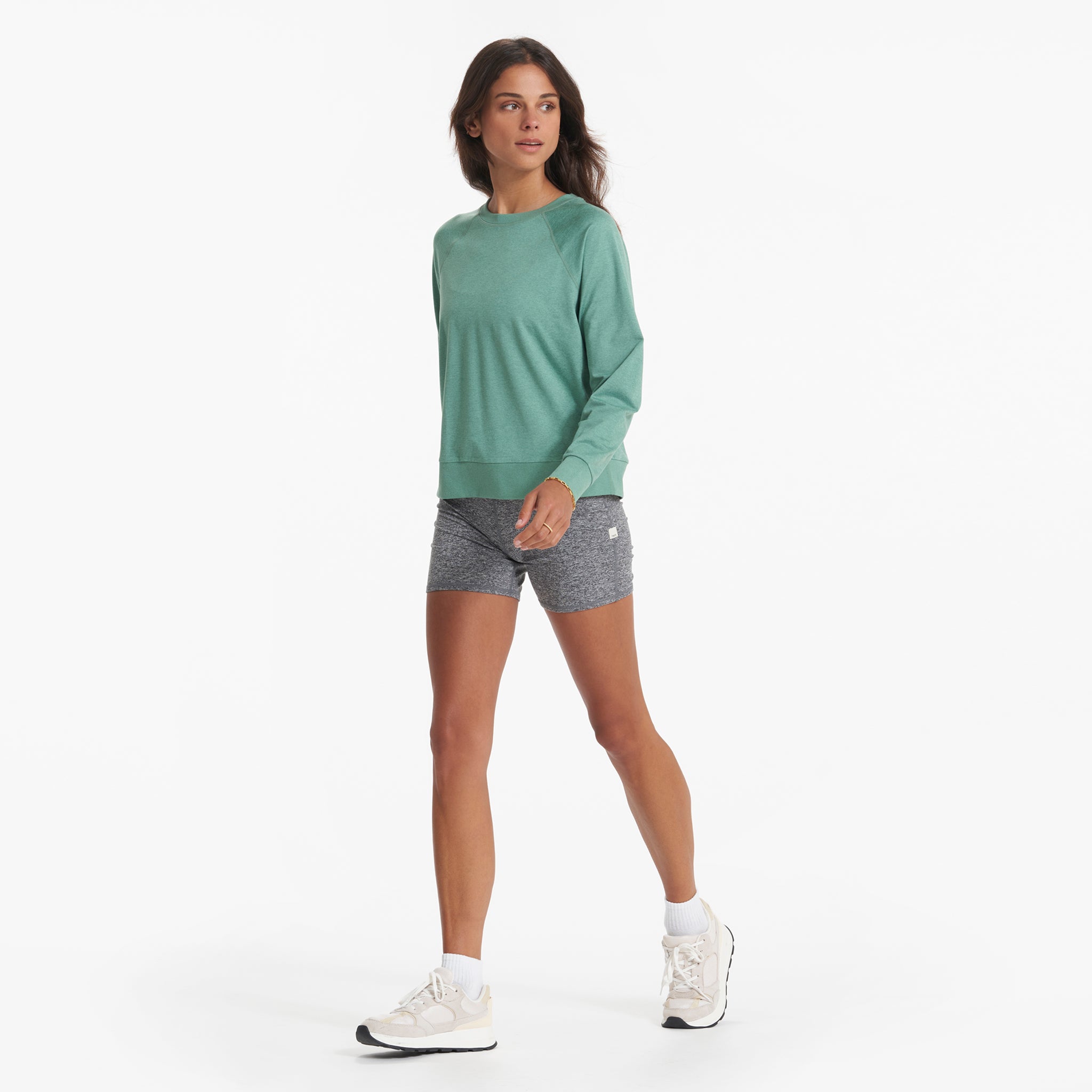 Long-Sleeve Halo Crew | Celadon Heather - Image 5