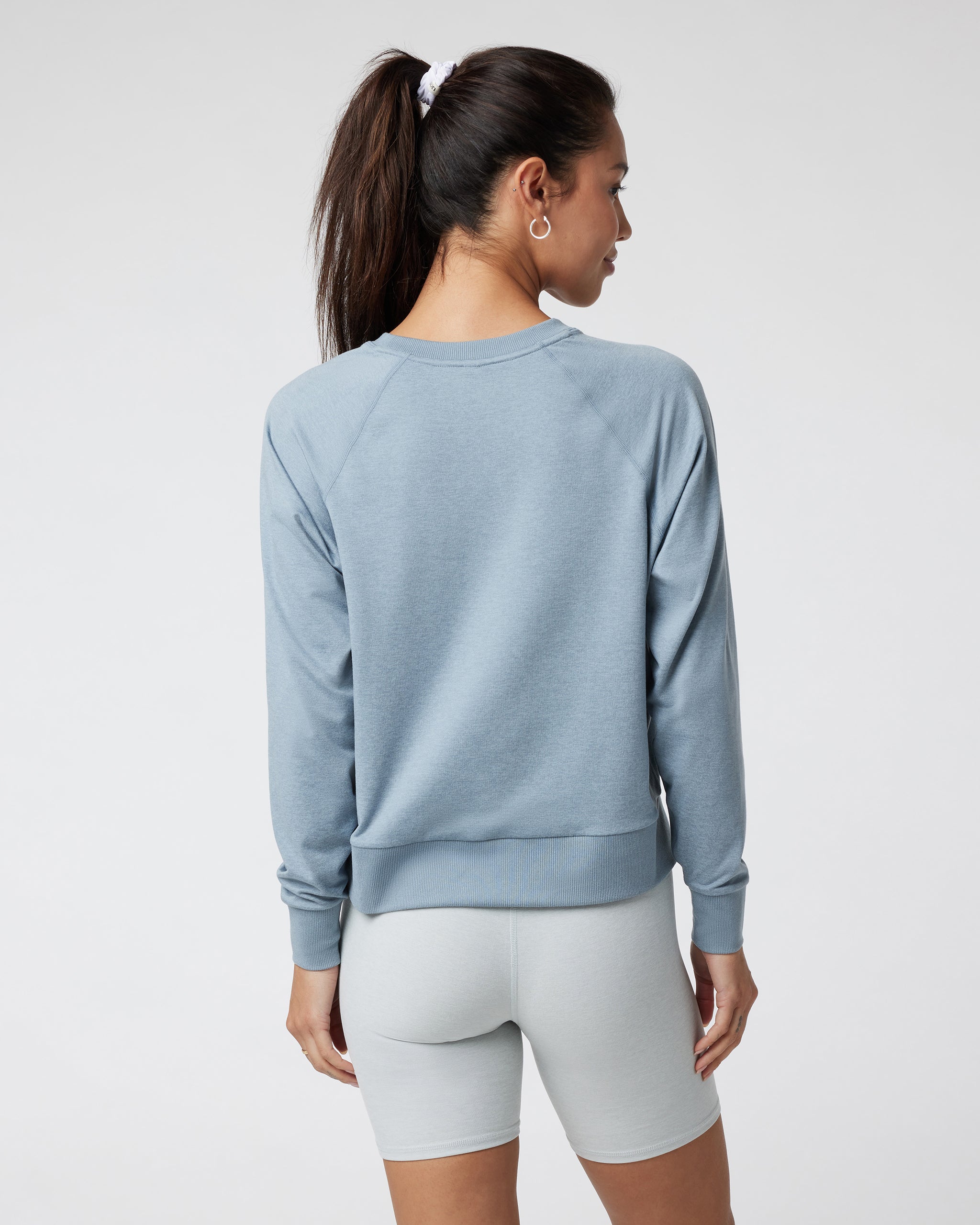 Long Sleeve Halo Crew | Flint Heather - Image 3