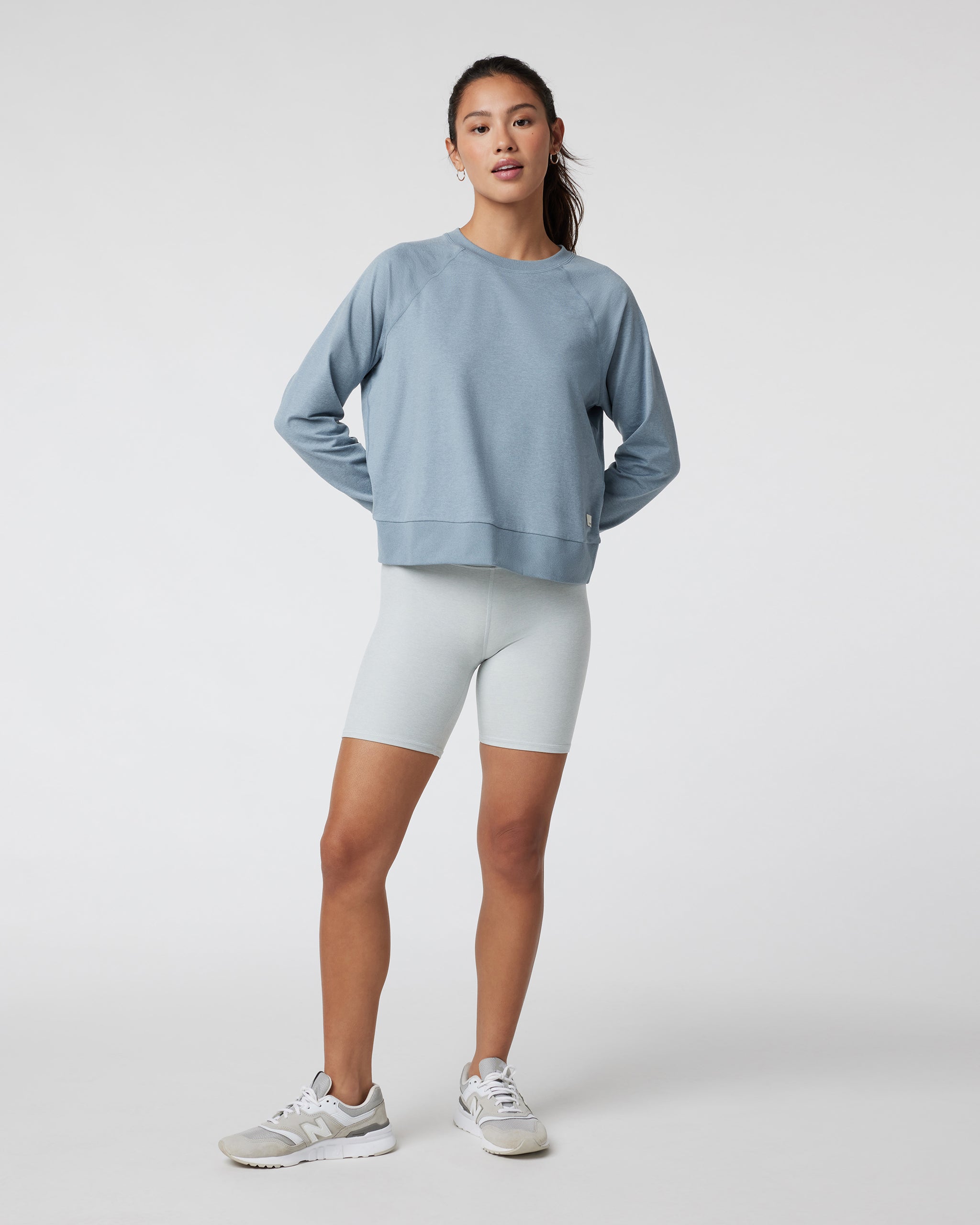 Long Sleeve Halo Crew | Flint Heather - Image 2