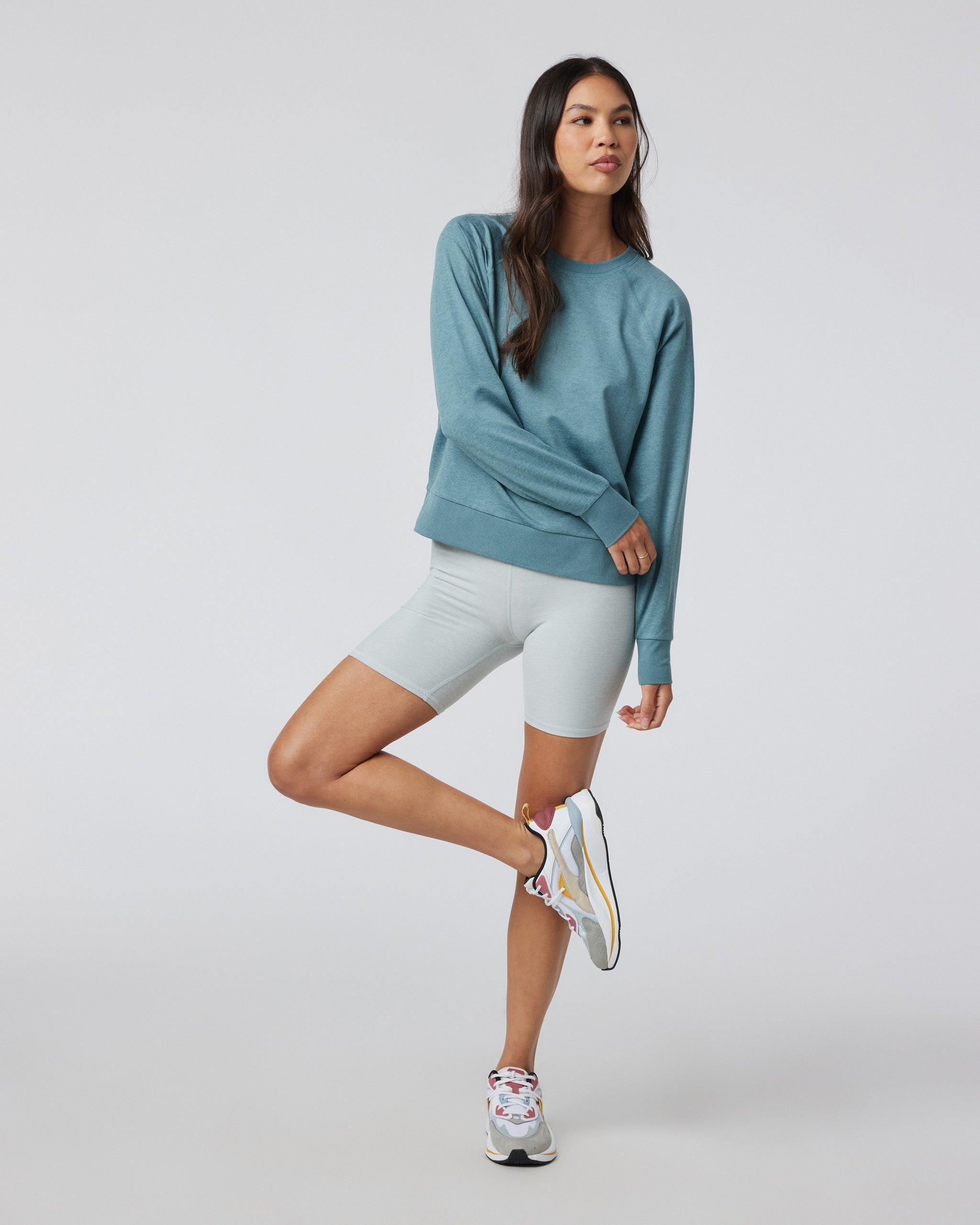 Long Sleeve Halo Crew | Iron Heather - Image 4
