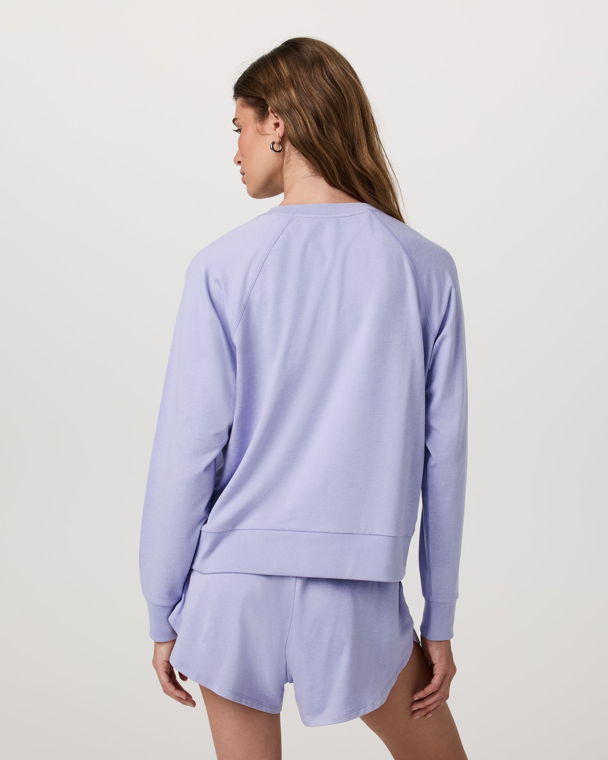 Long Sleeve Halo Crew | Lavender Mist Heather - Image 3