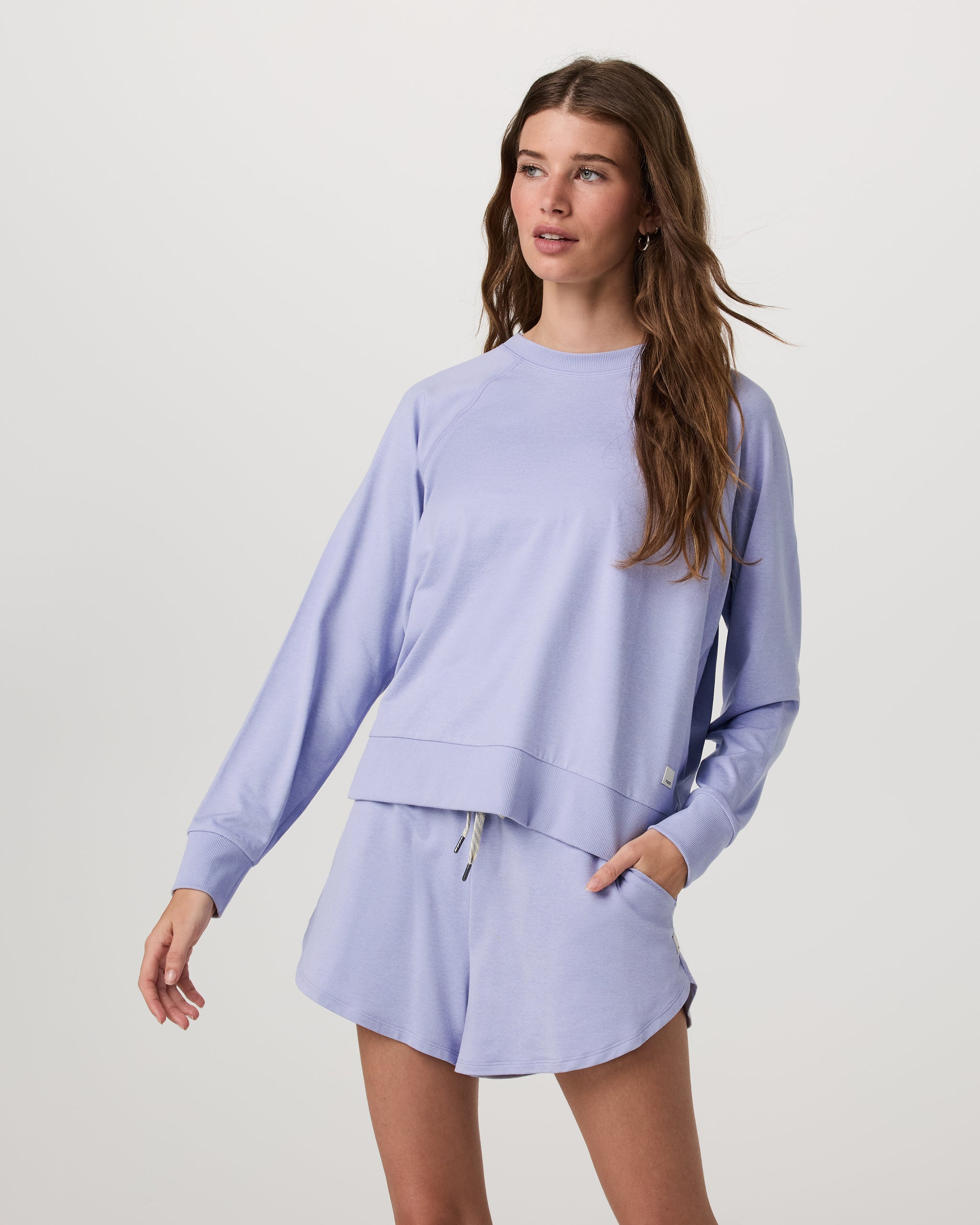 Long Sleeve Halo Crew | Lavender Mist Heather - Image 4