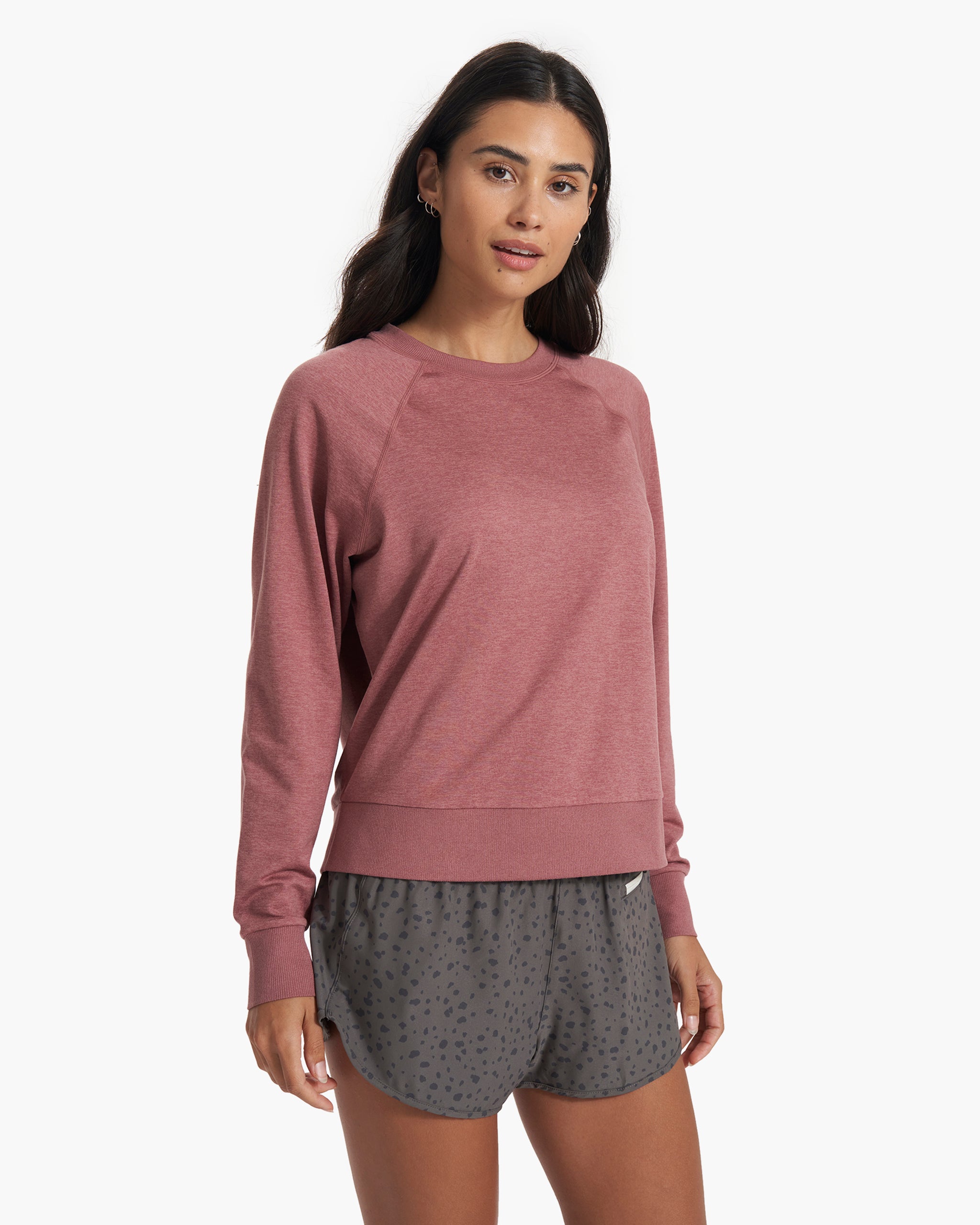 Long Sleeve Halo Crew | Marsala Heather - Image 2