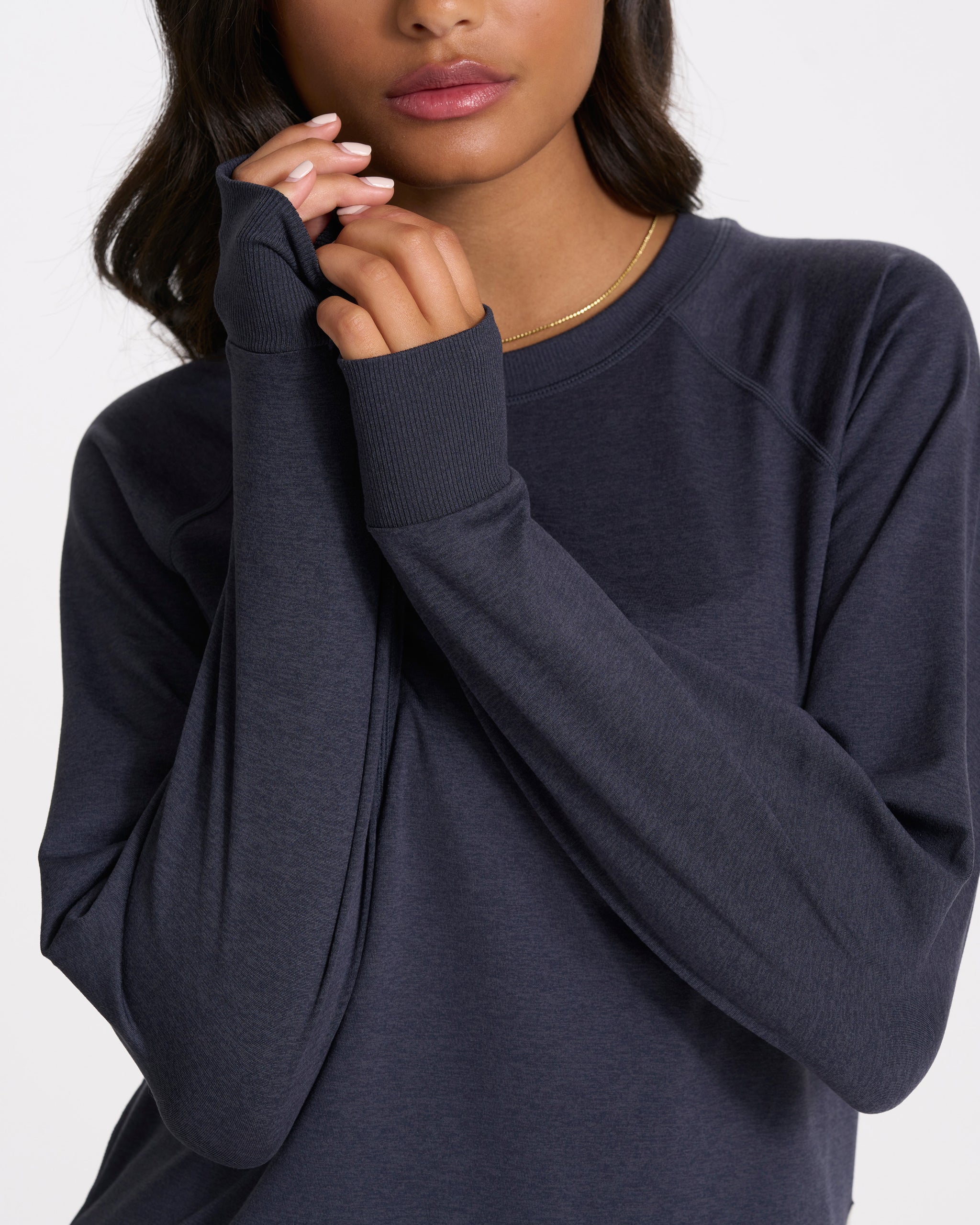Long Sleeve Halo Crew | Midnight Heather - Image 6
