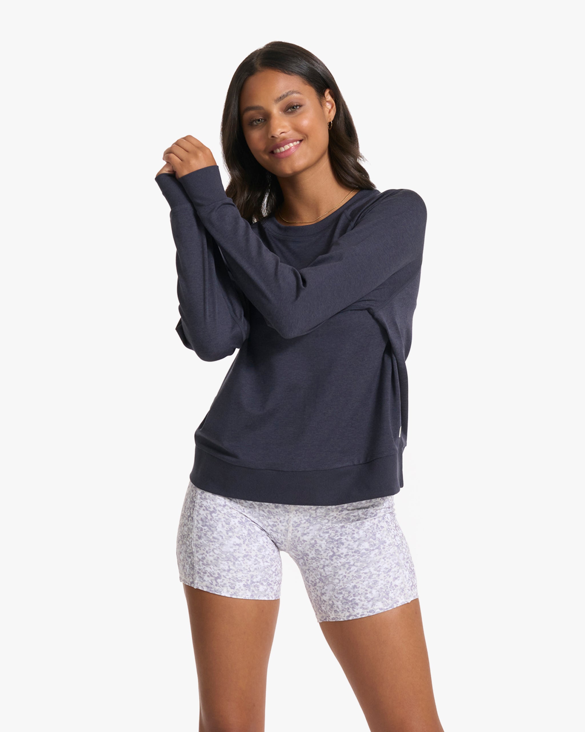 Long Sleeve Halo Crew | Midnight Heather - Image 3