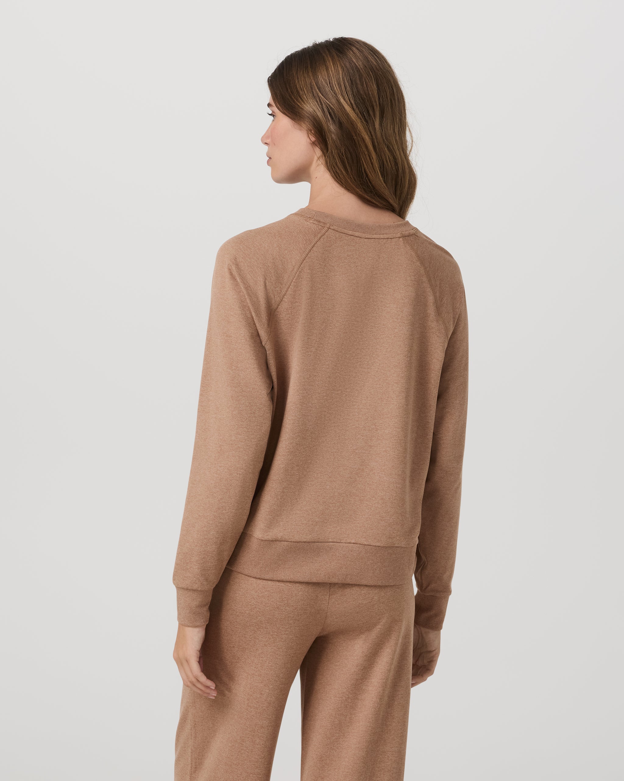 Long-Sleeve Halo Crew | Nutmeg Heather - Image 3