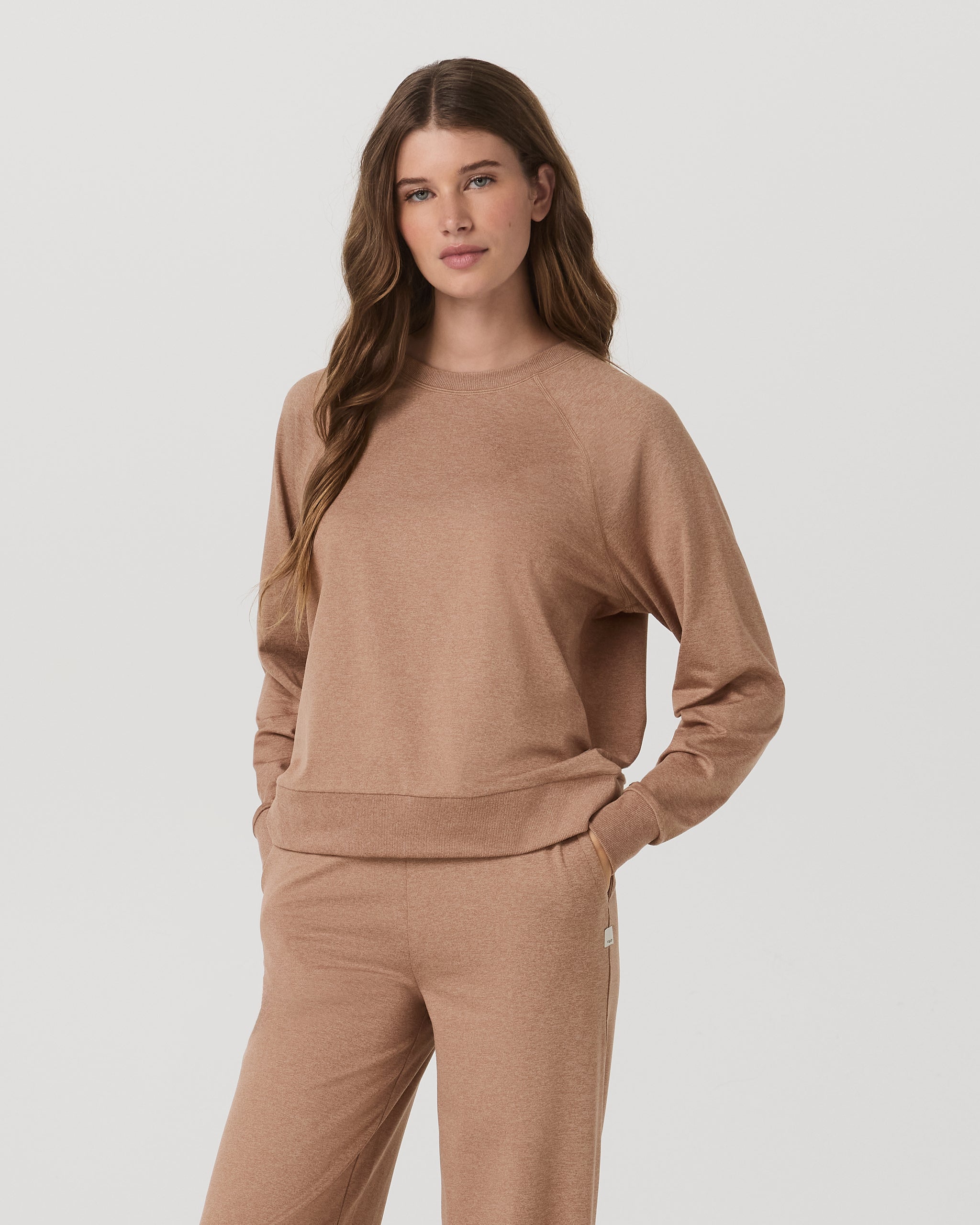Long-Sleeve Halo Crew | Nutmeg Heather - Image 4