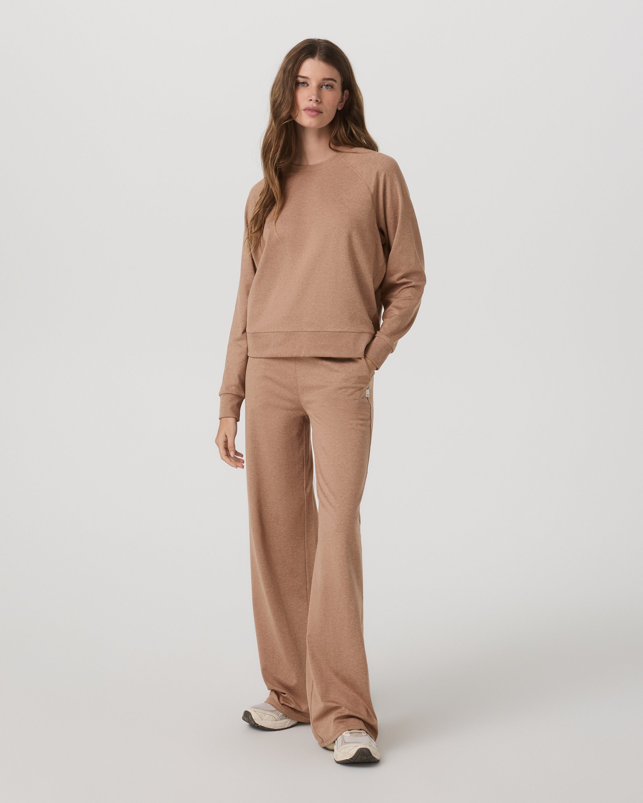 Long-Sleeve Halo Crew | Nutmeg Heather - Image 2