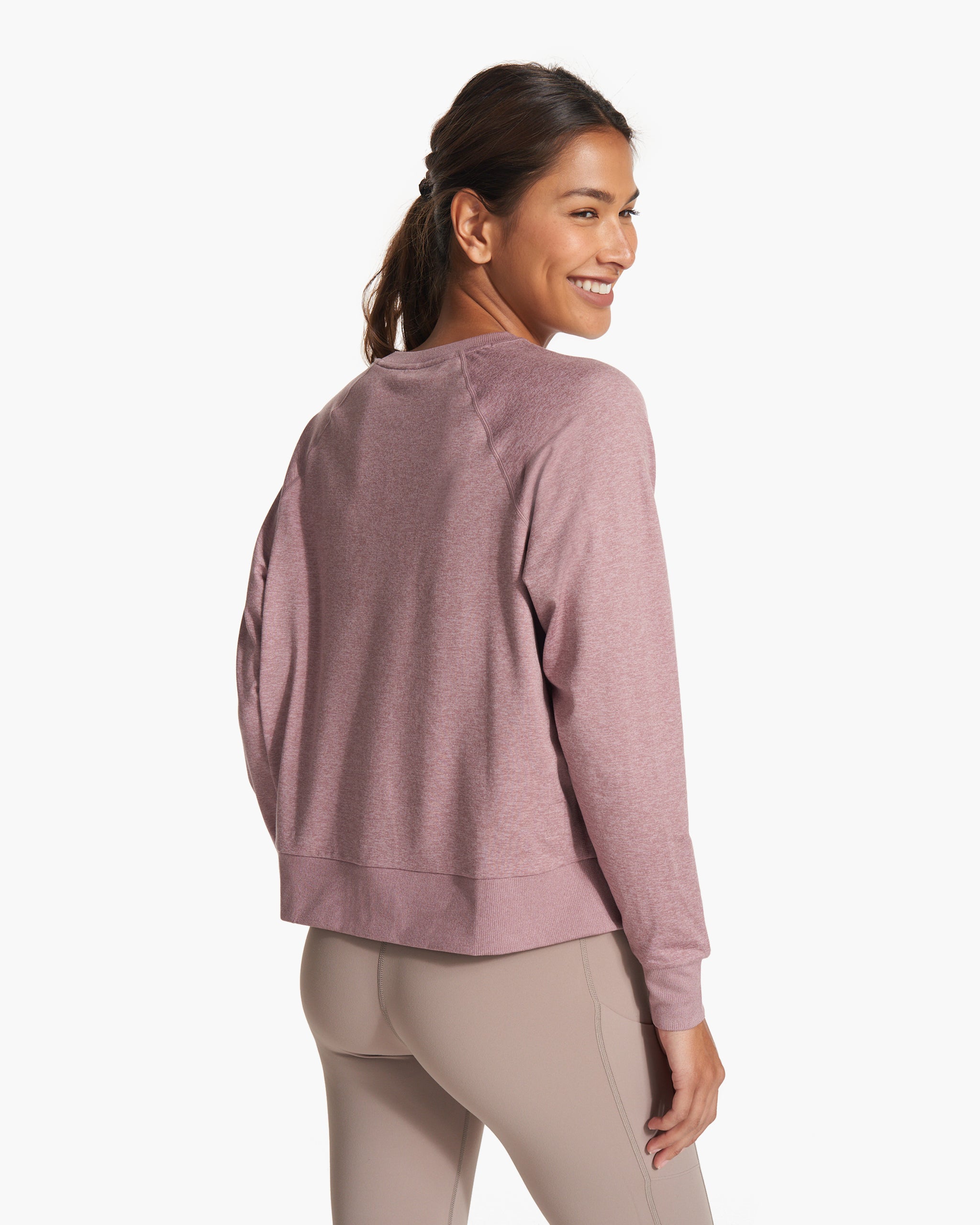 Long Sleeve Halo Crew | Orchid Heather - Image 4