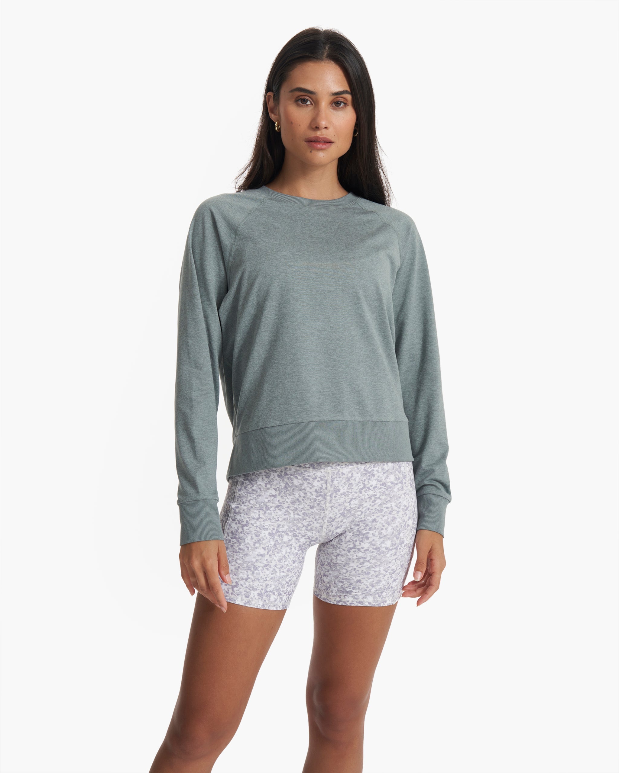 Long Sleeve Halo Crew | Stormy Heather - Image 2