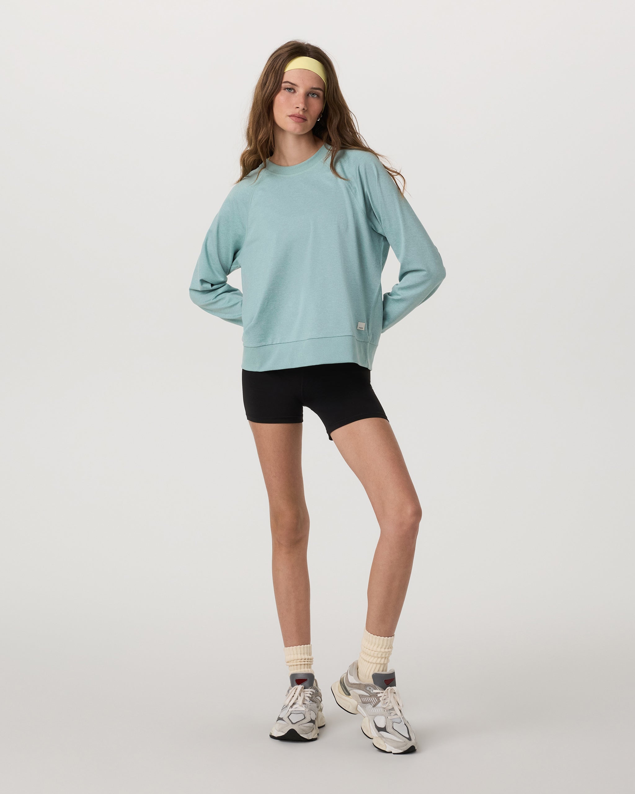 Long-Sleeve Halo Crew | Sea Spray Heather - Image 2