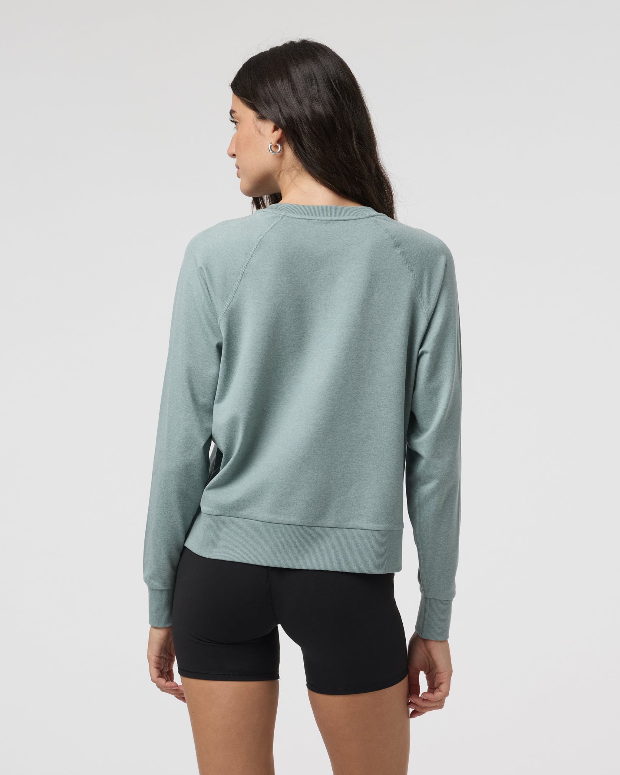 Long Sleeve Halo Crew | Vintage Pistachio Heather - Image 3