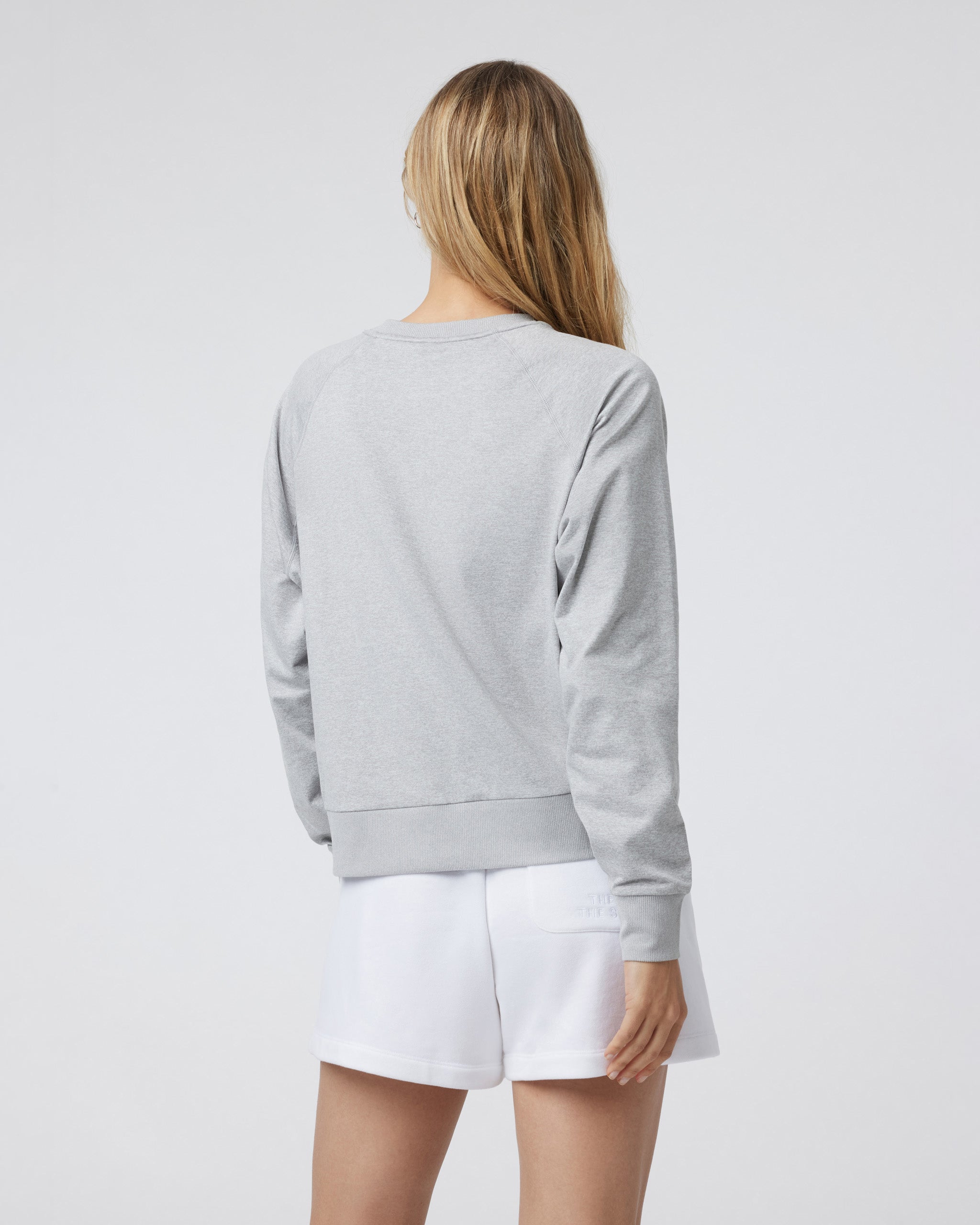 Long-Sleeve Halo Crew | Pale Grey Heather - Image 3