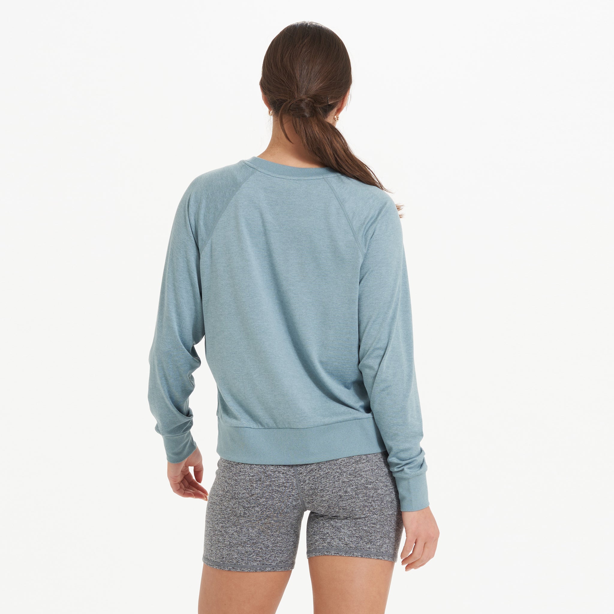 Long-Sleeve Halo Crew | Shade Heather - Image 4