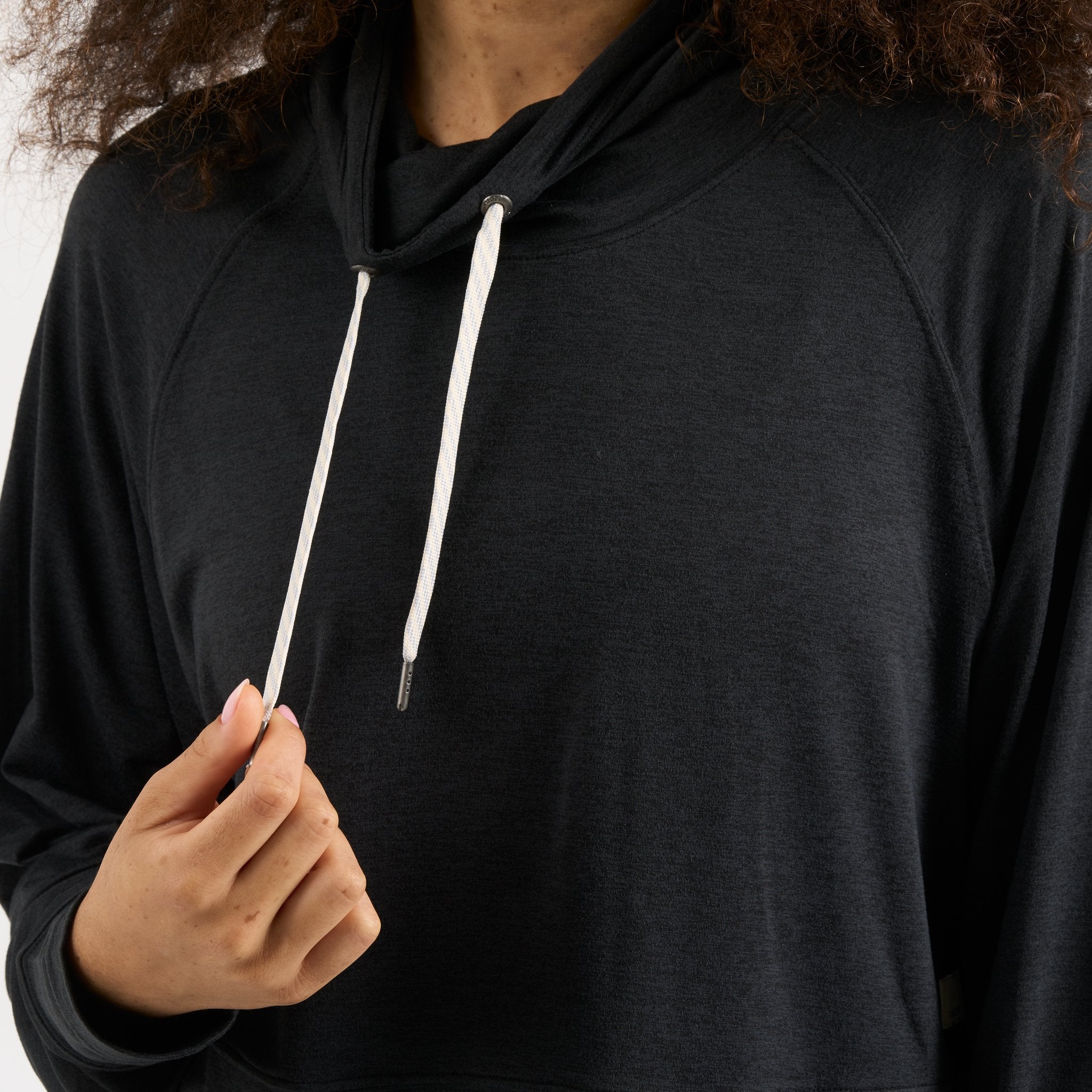 Halo Crop Funnel Neck | Black Heather - Image 5