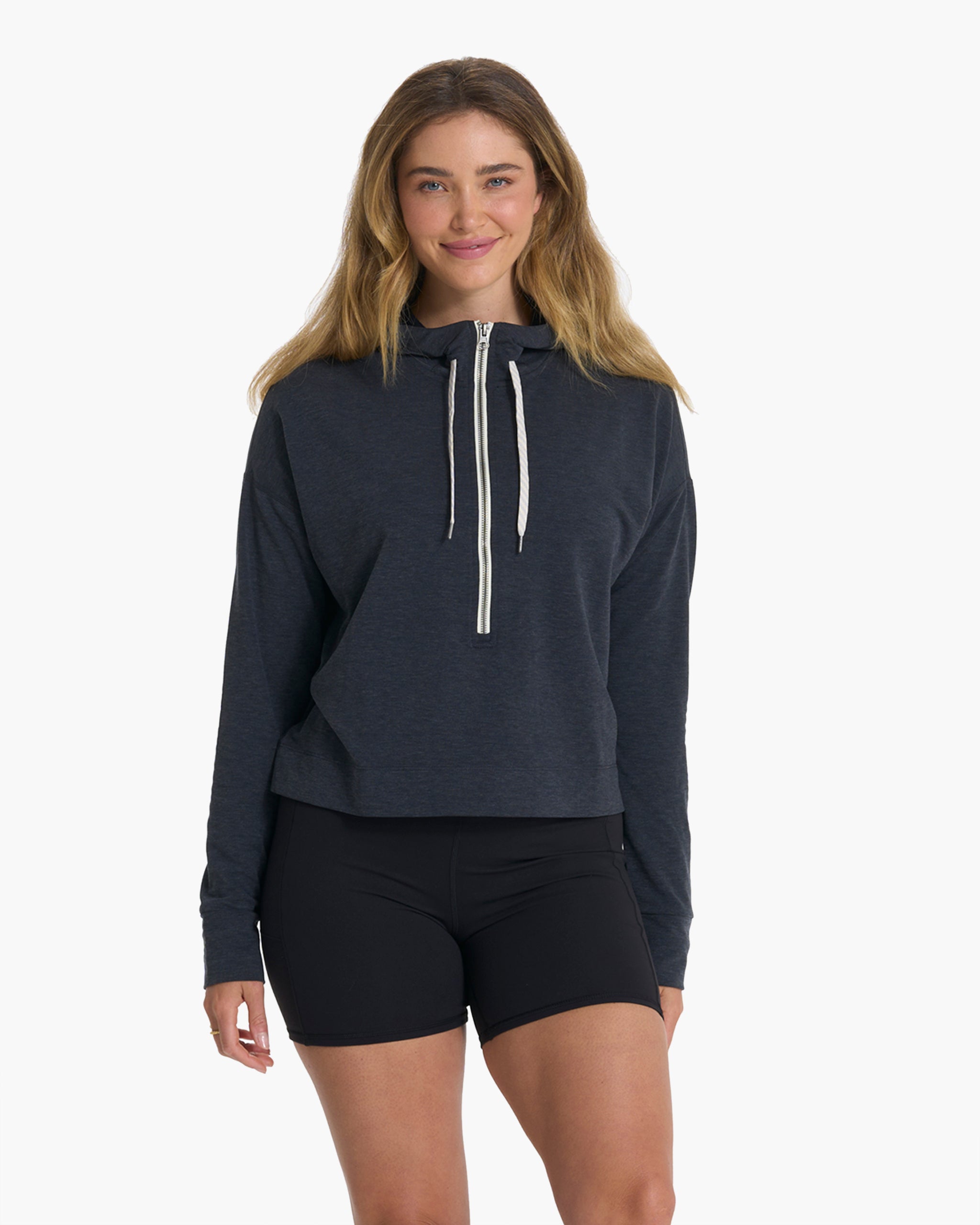 Vista Half Zip Hoodie | Charcoal Heather - Image 2