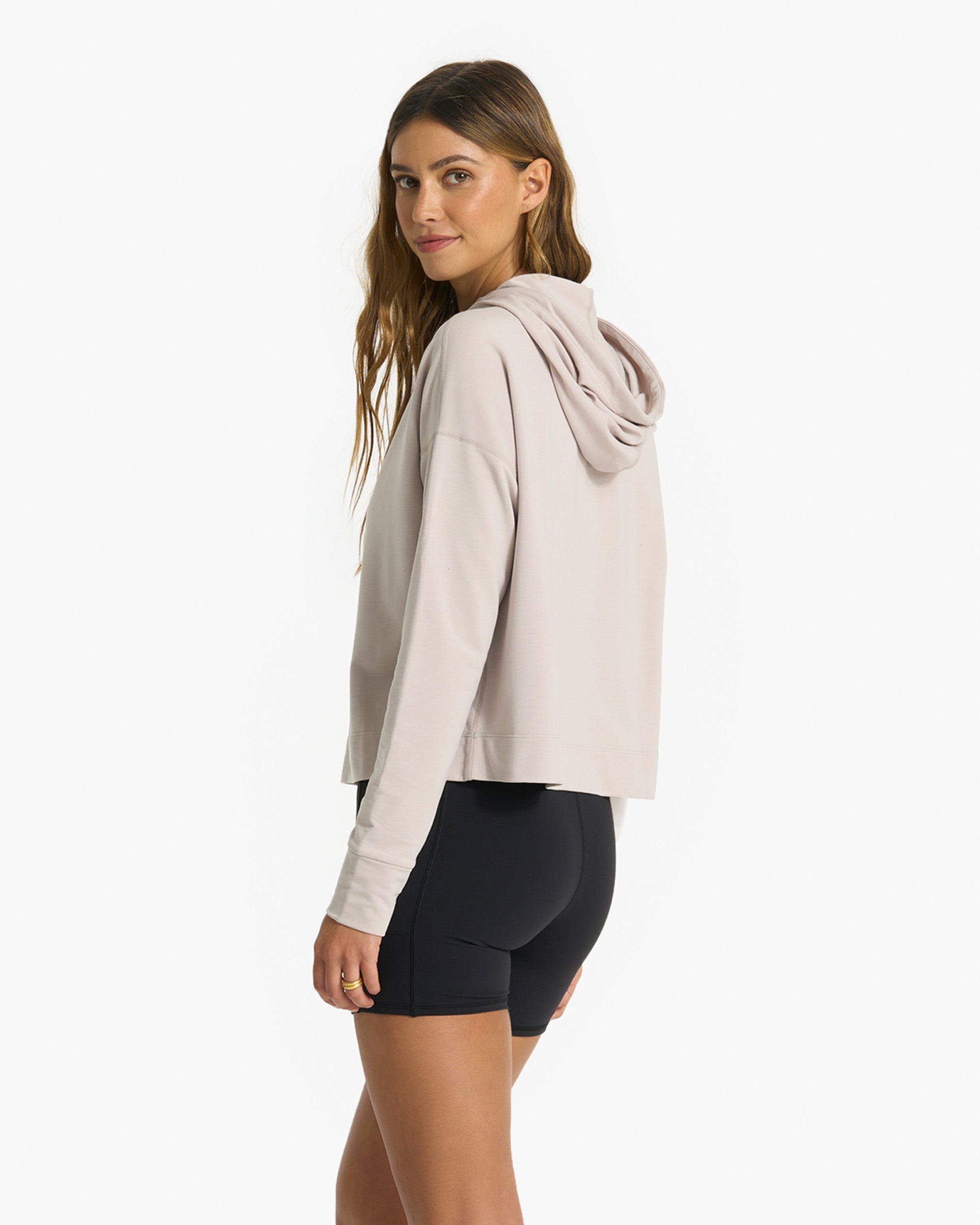 Vista Half Zip Hoodie | Oyster Heather - Image 4