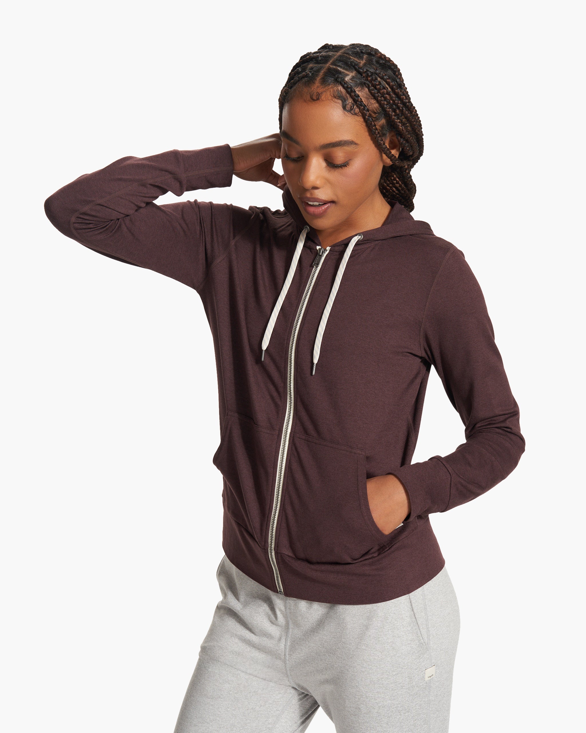 Halo Performance Hoodie 2.0 | Mahogany Heather - Image 2