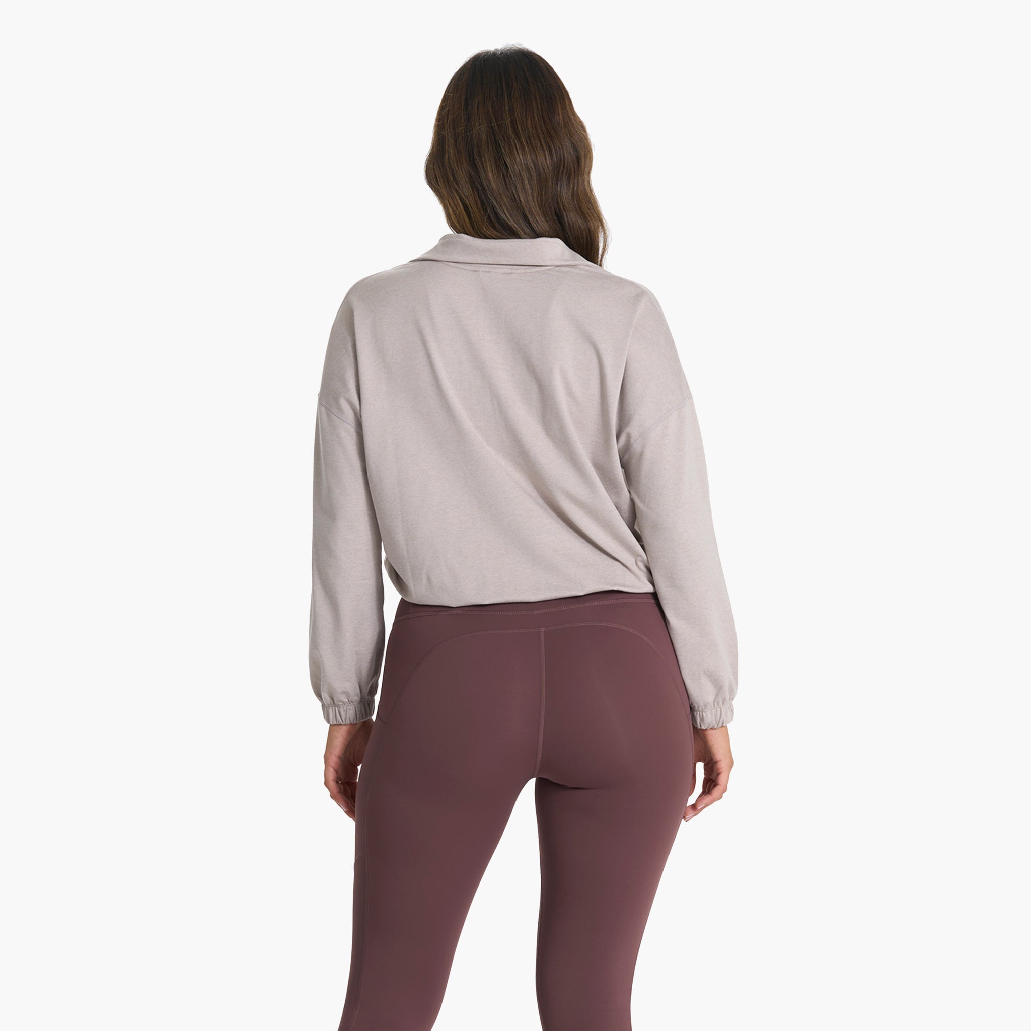 Halo Relaxed Half Zip | Oyster Heather - Image 3
