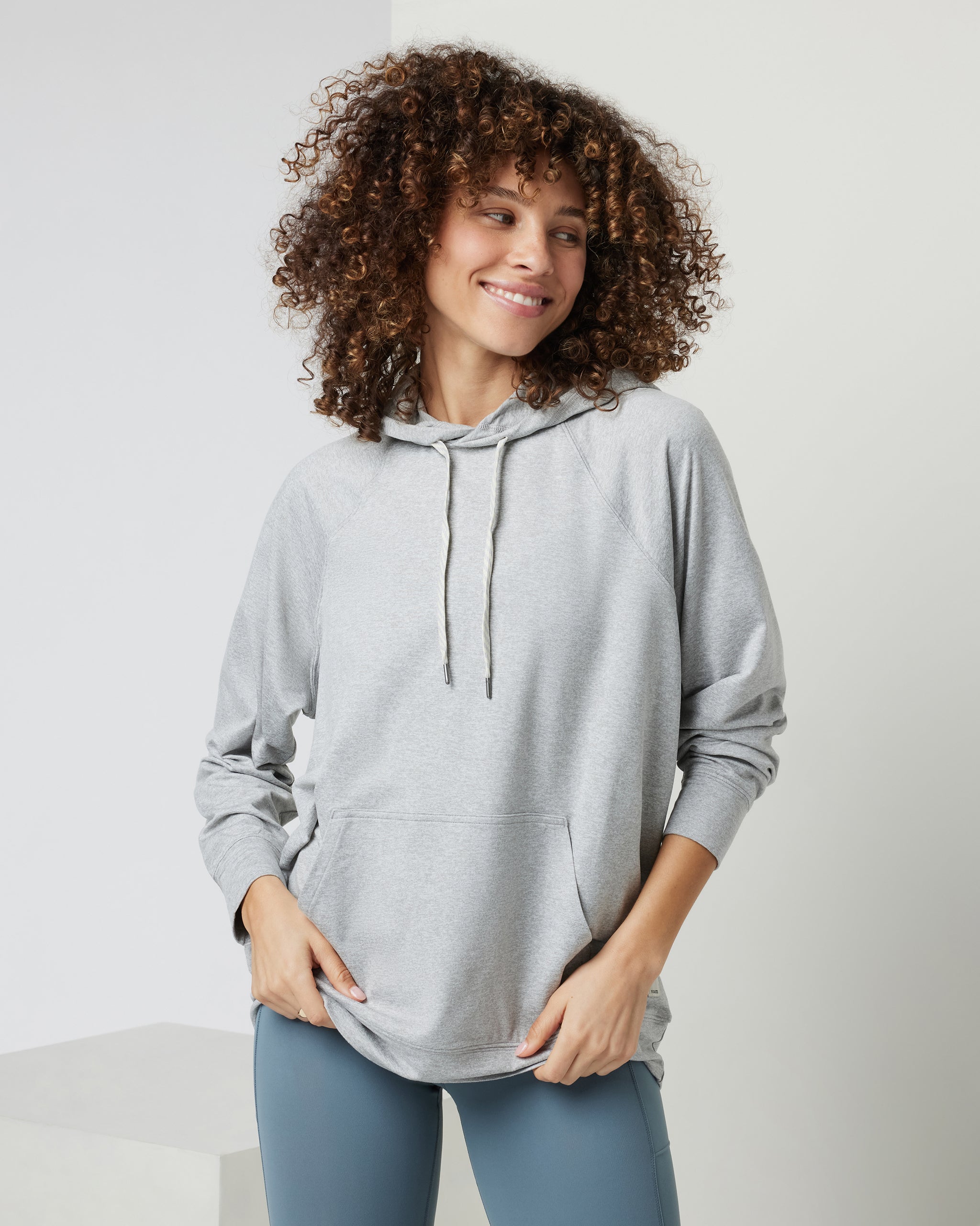 Halo Oversized Hoodie | Pale Heather Grey - Image 4
