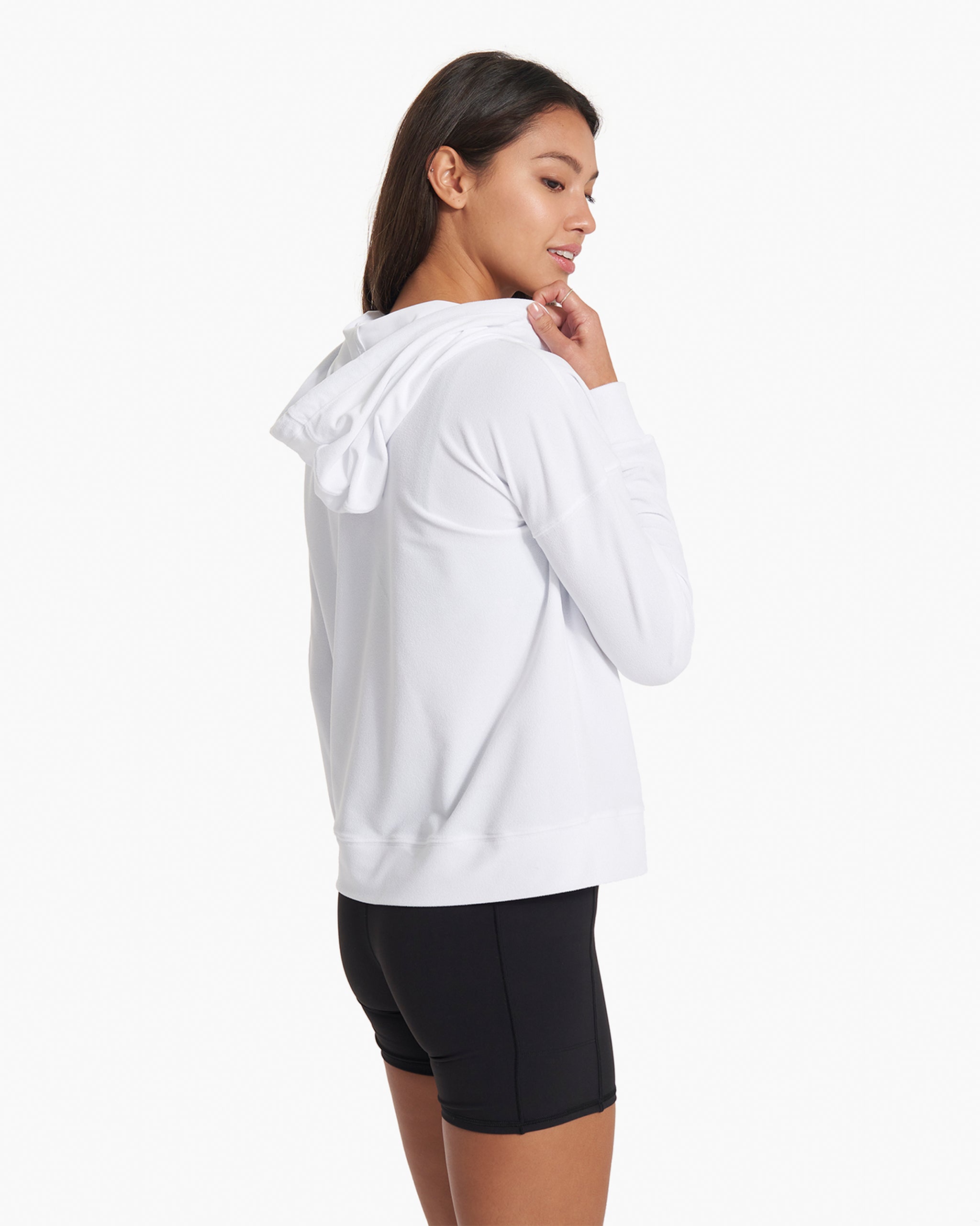 Terry UPF Hoodie | White - Image 3