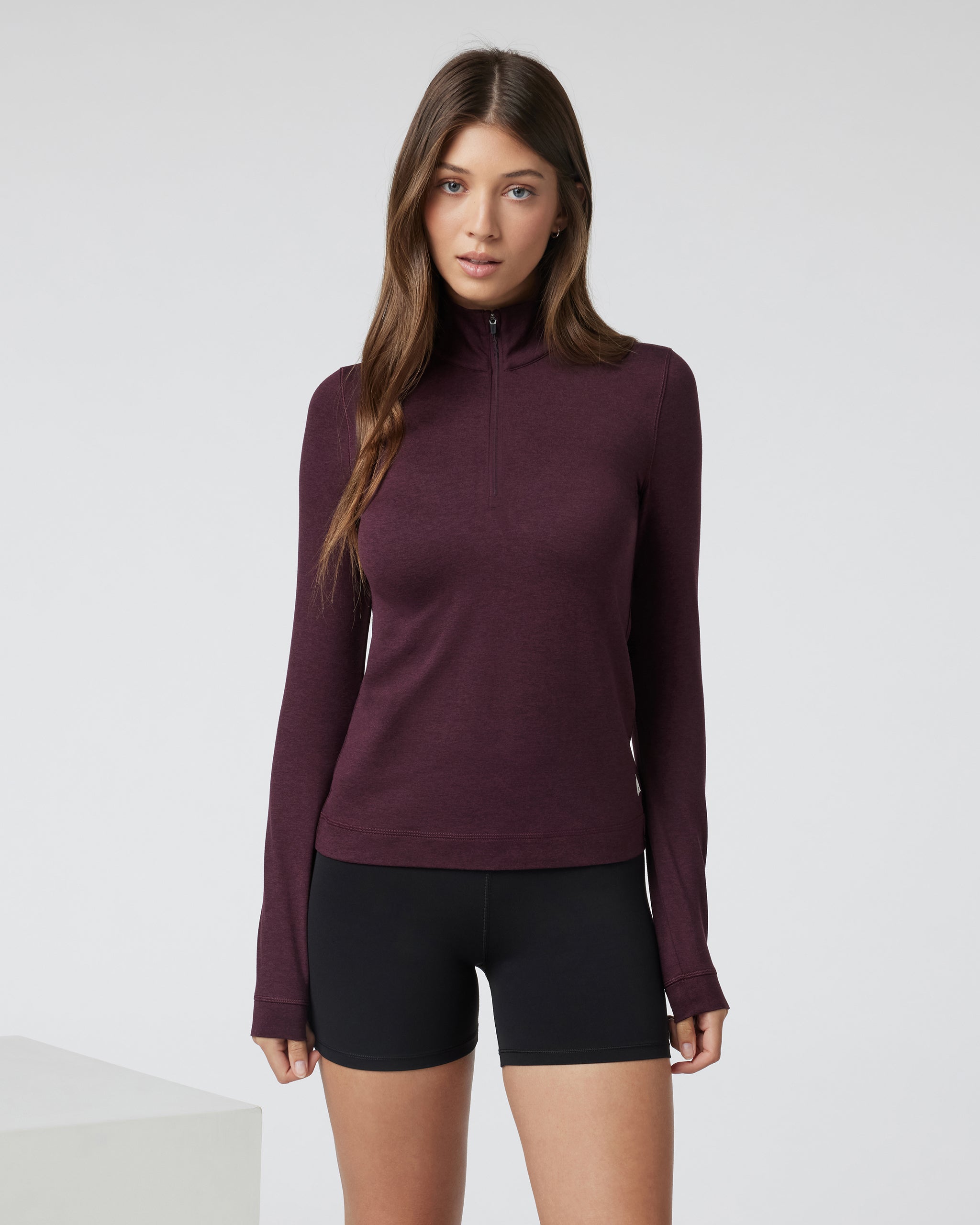 Halo Essential Half Zip | Cerise Heather - Image 4