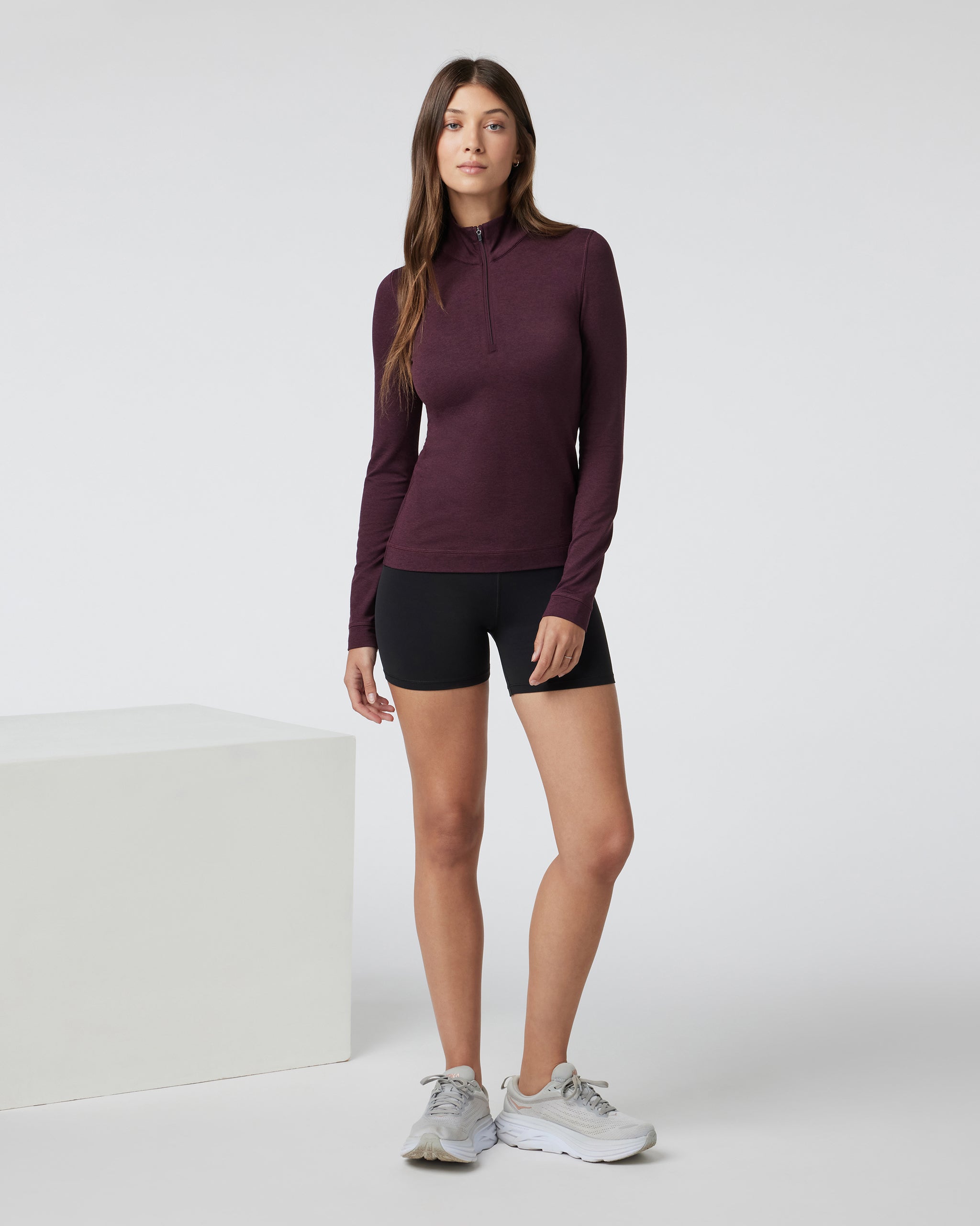 Halo Essential Half Zip | Cerise Heather - Image 2