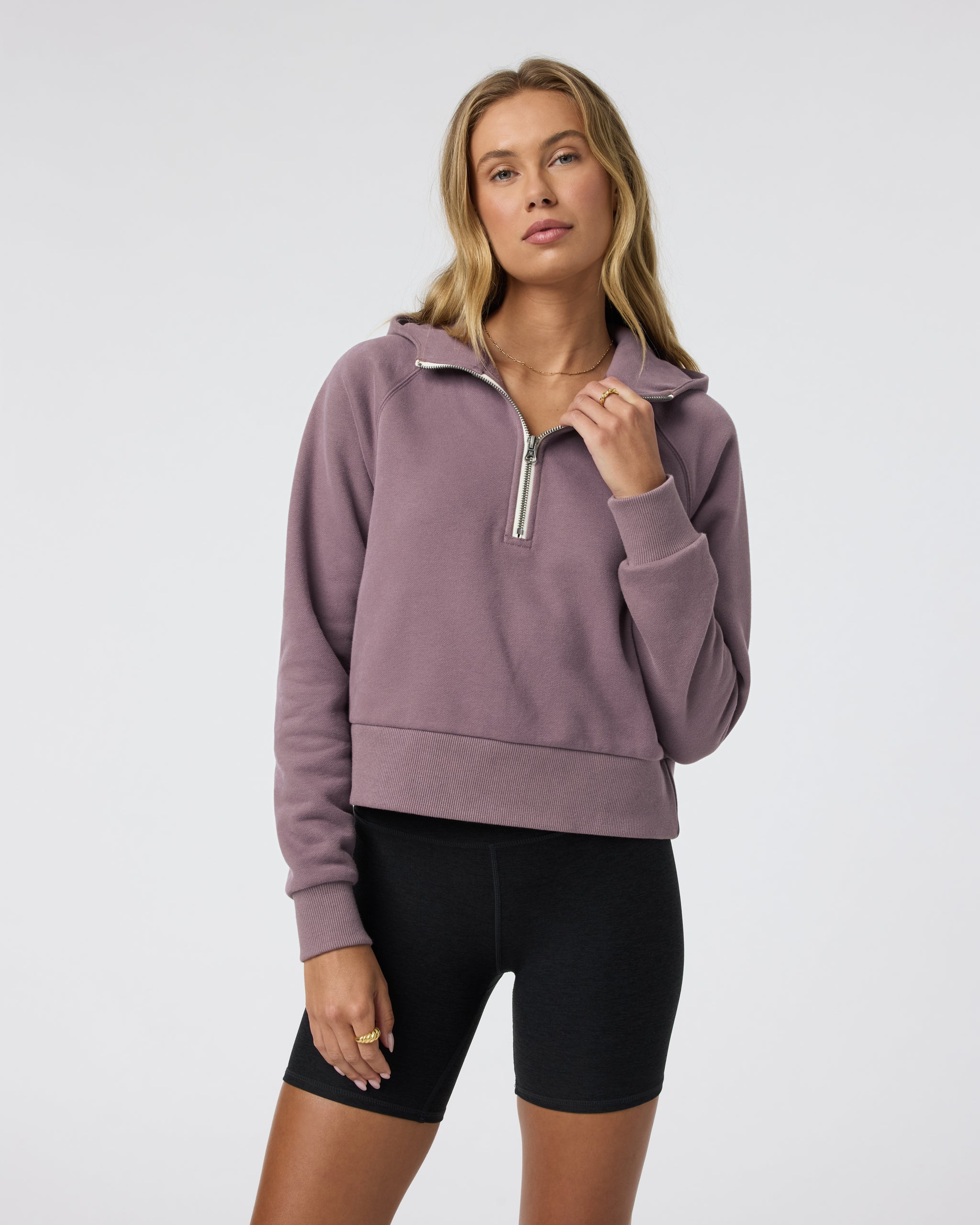 Restore Half Zip Hoodie | Elderberry - Image 5