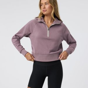 Restore Half Zip Hoodie | Elderberry