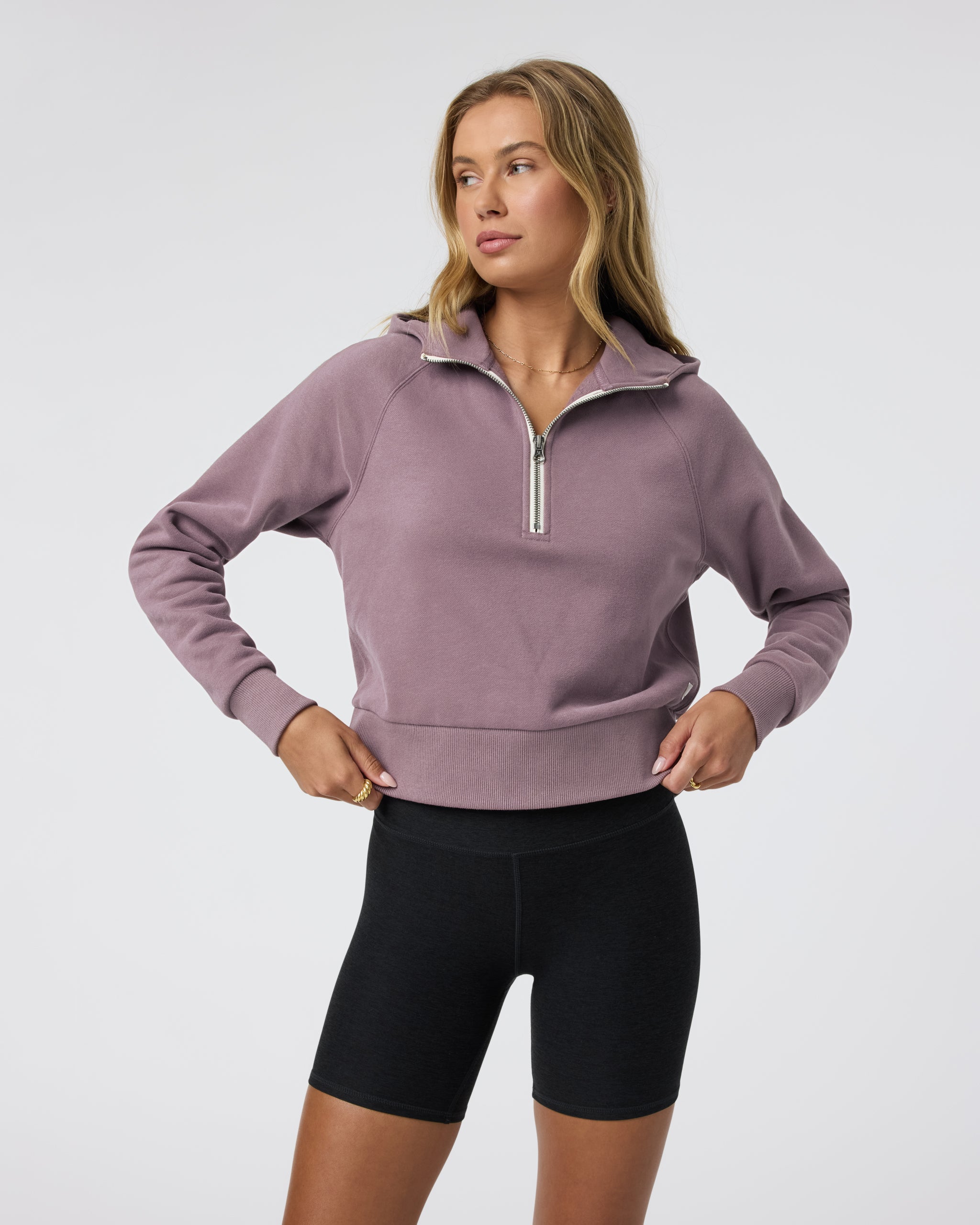 Restore Half Zip Hoodie | Elderberry