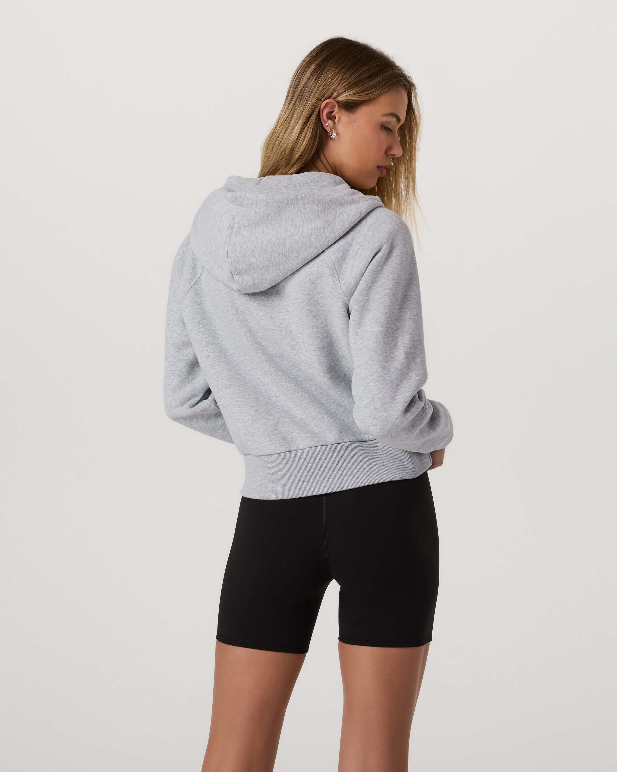 Restore Half Zip Hoodie | Light Heather Grey - Image 3