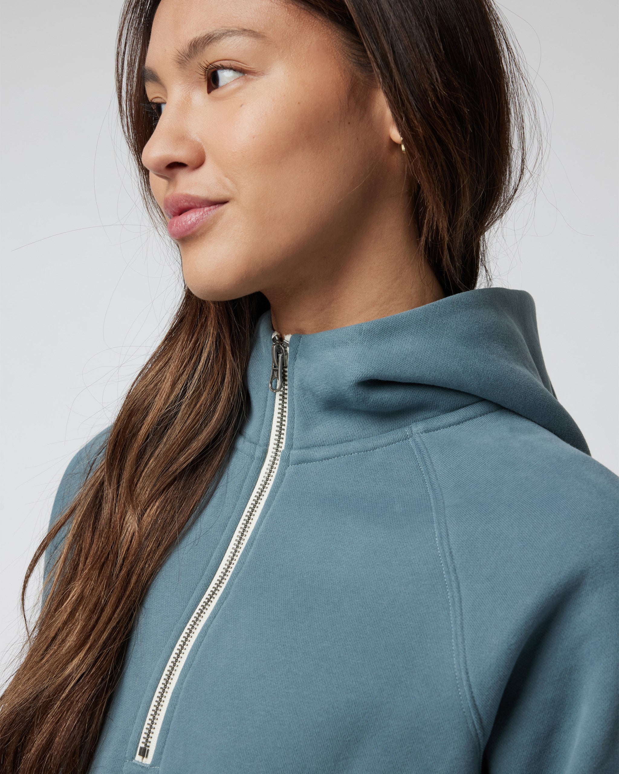 Restore Half Zip Hoodie | Smoke Blue - Image 4