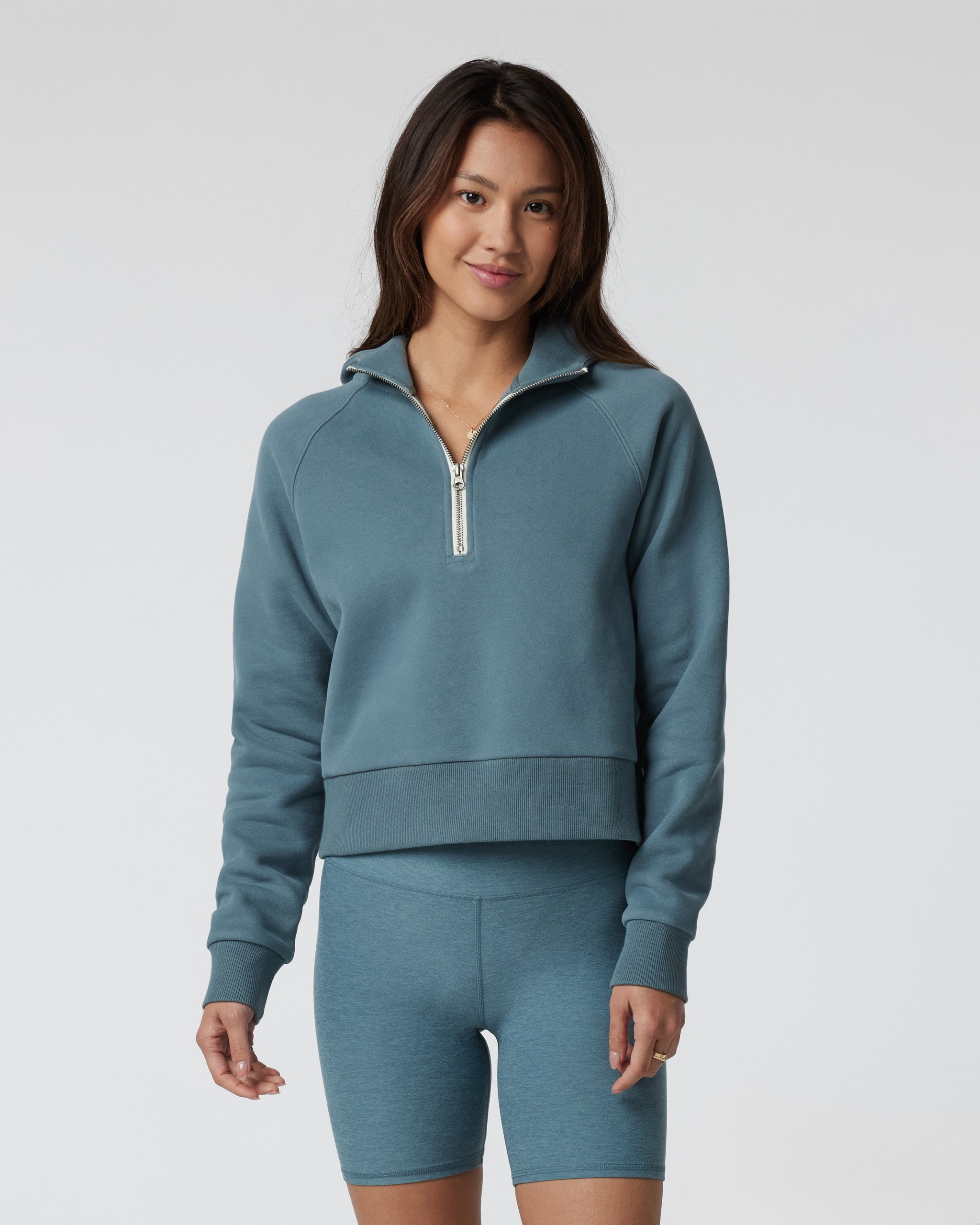Restore Half Zip Hoodie | Smoke Blue - Image 6
