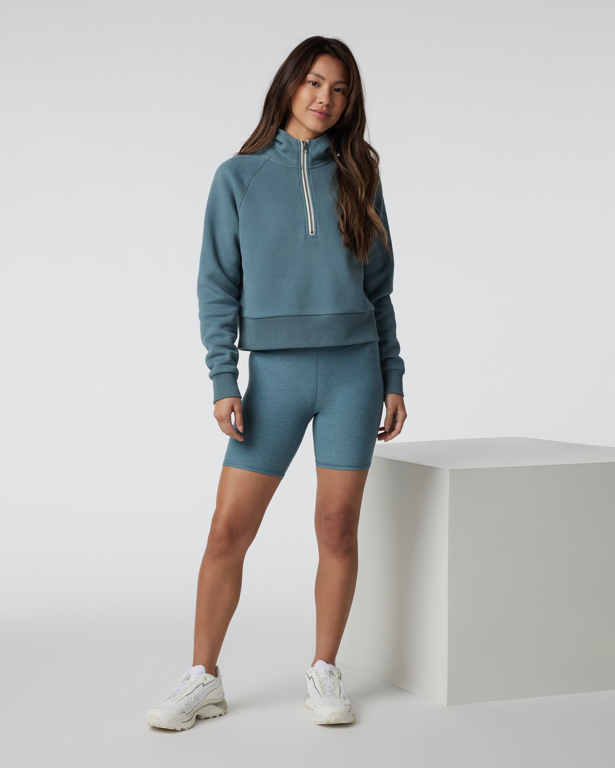 Restore Half Zip Hoodie | Smoke Blue - Image 2