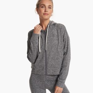 Granite Cropped Hoodie | Heather Grey