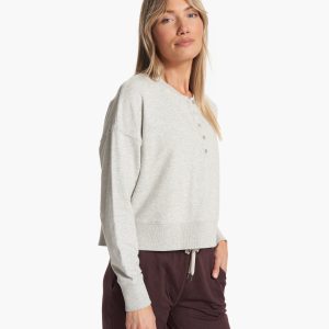 Laguna Henley | Light Heather Grey